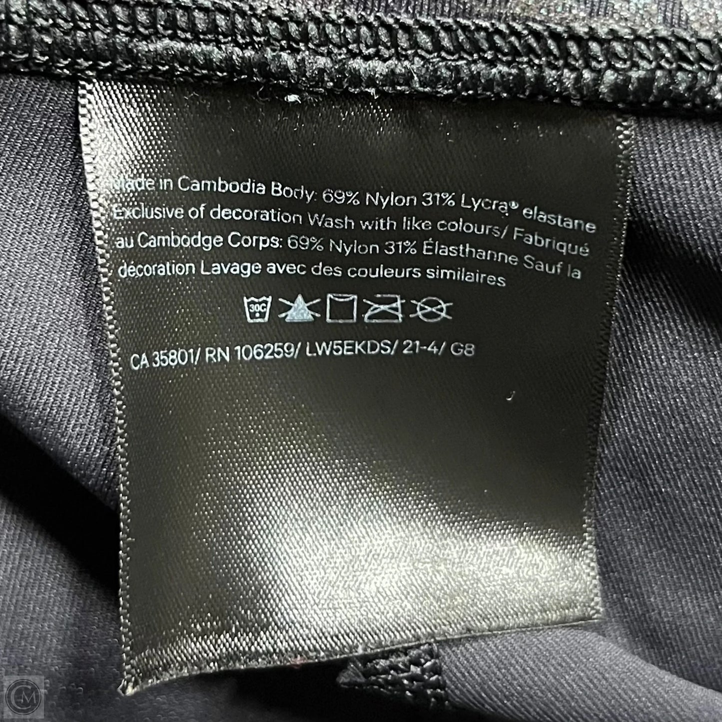 Athletic Leggings By Lululemon In Black & Blue, Size: 4