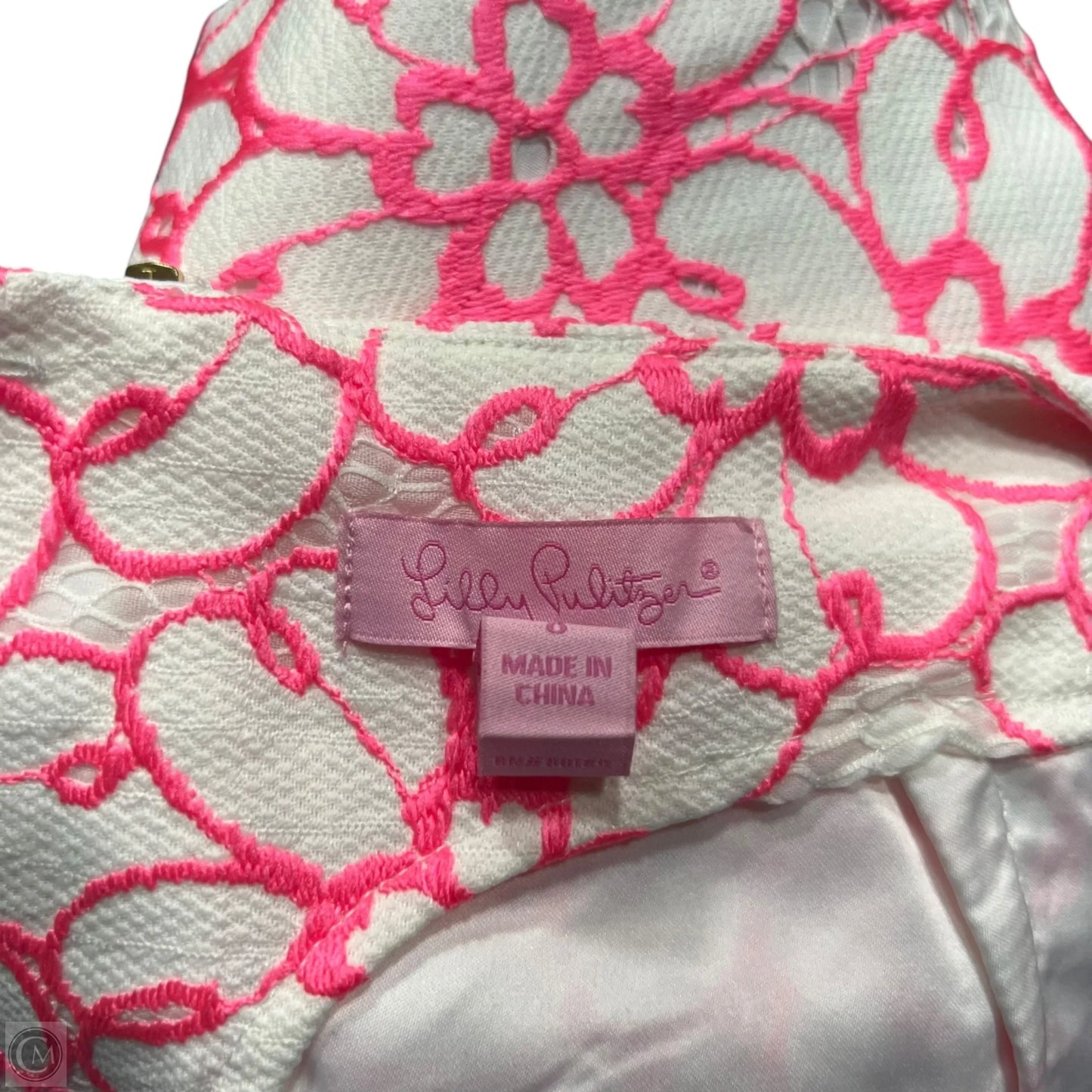 Skirt Designer By Lilly Pulitzer In Pink & White, Size: 8