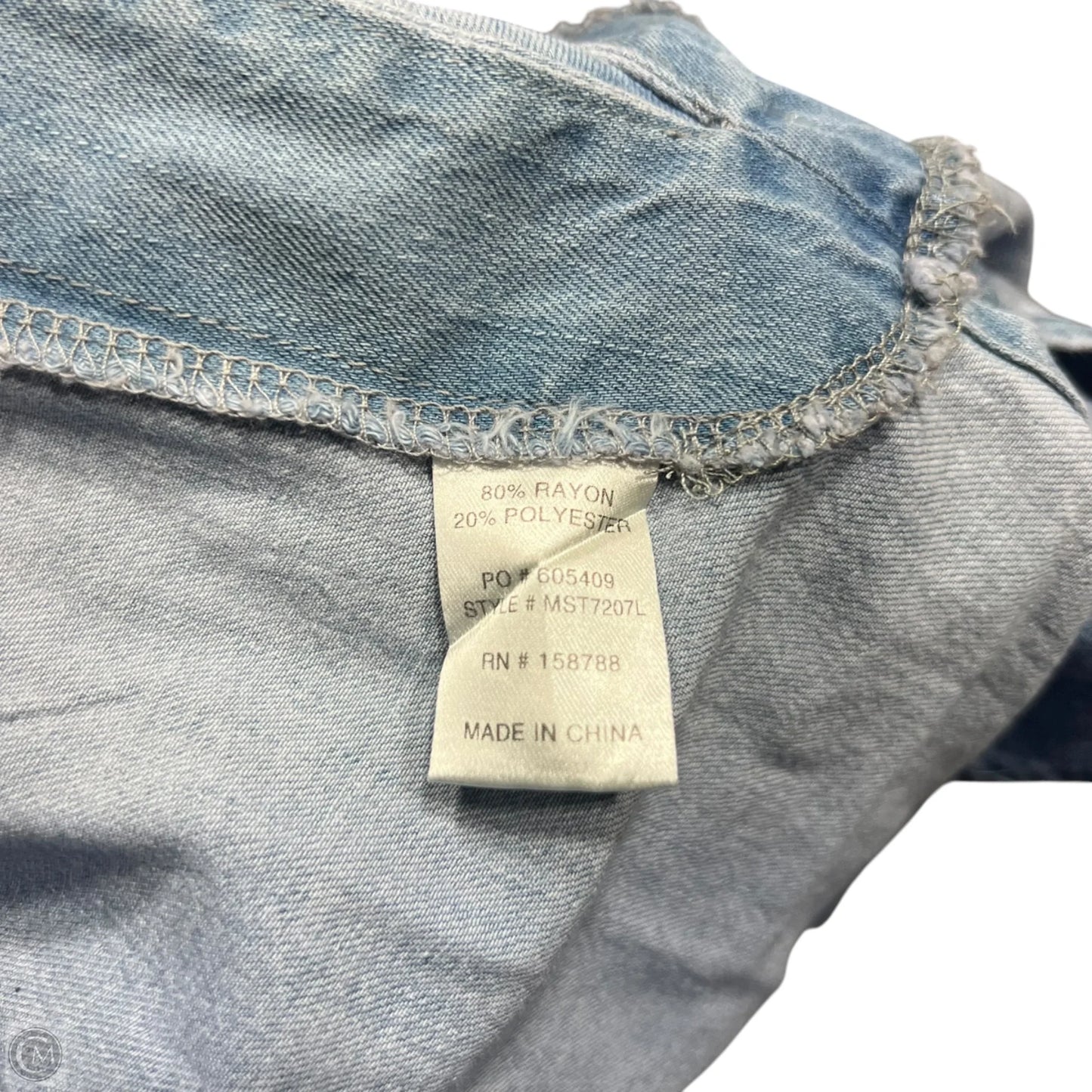 Skirt Set 2pc By Mable In Blue Denim, Size: S