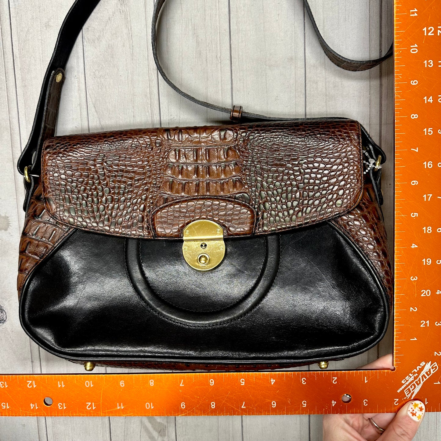 Crossbody Designer By Brahmin, Size: Medium