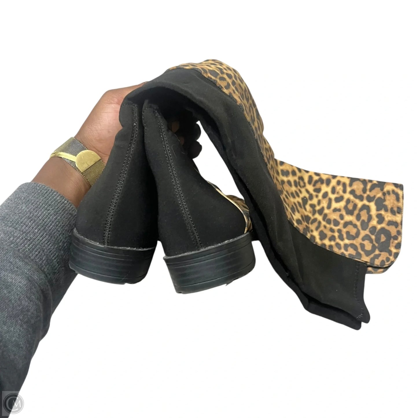 Boots Knee Heels By Unisa In Animal Print, Size: 6