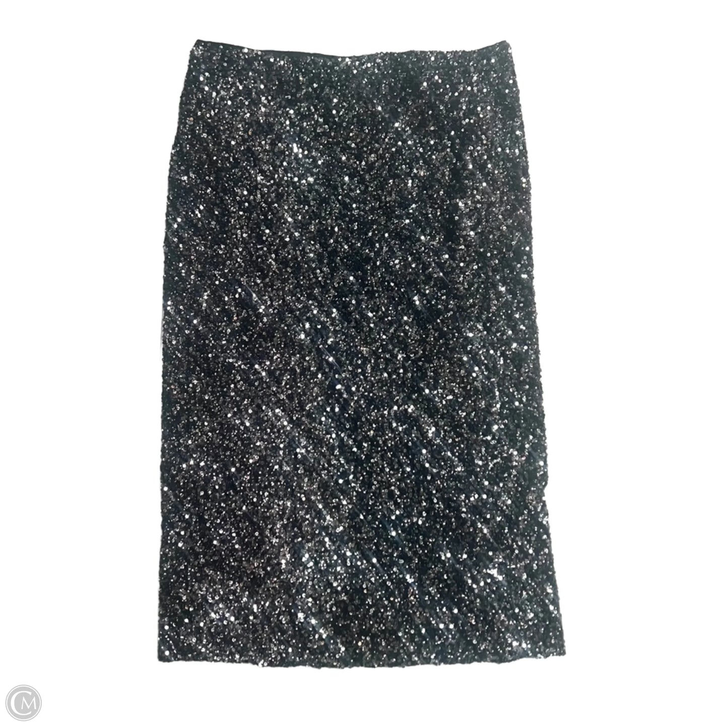 Skirt Designer By Lafayette 148 In Black & Silver, Size: 4