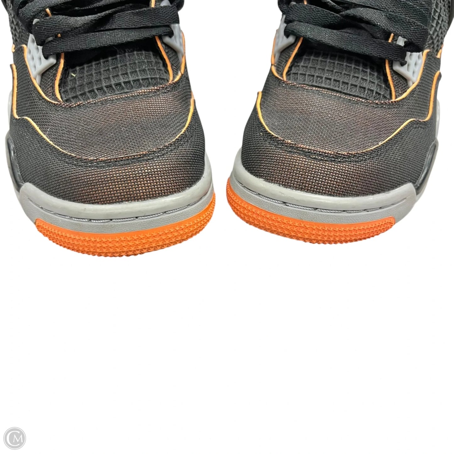 Shoes Luxury Designer By Jordan In Black & Orange, Size: 7