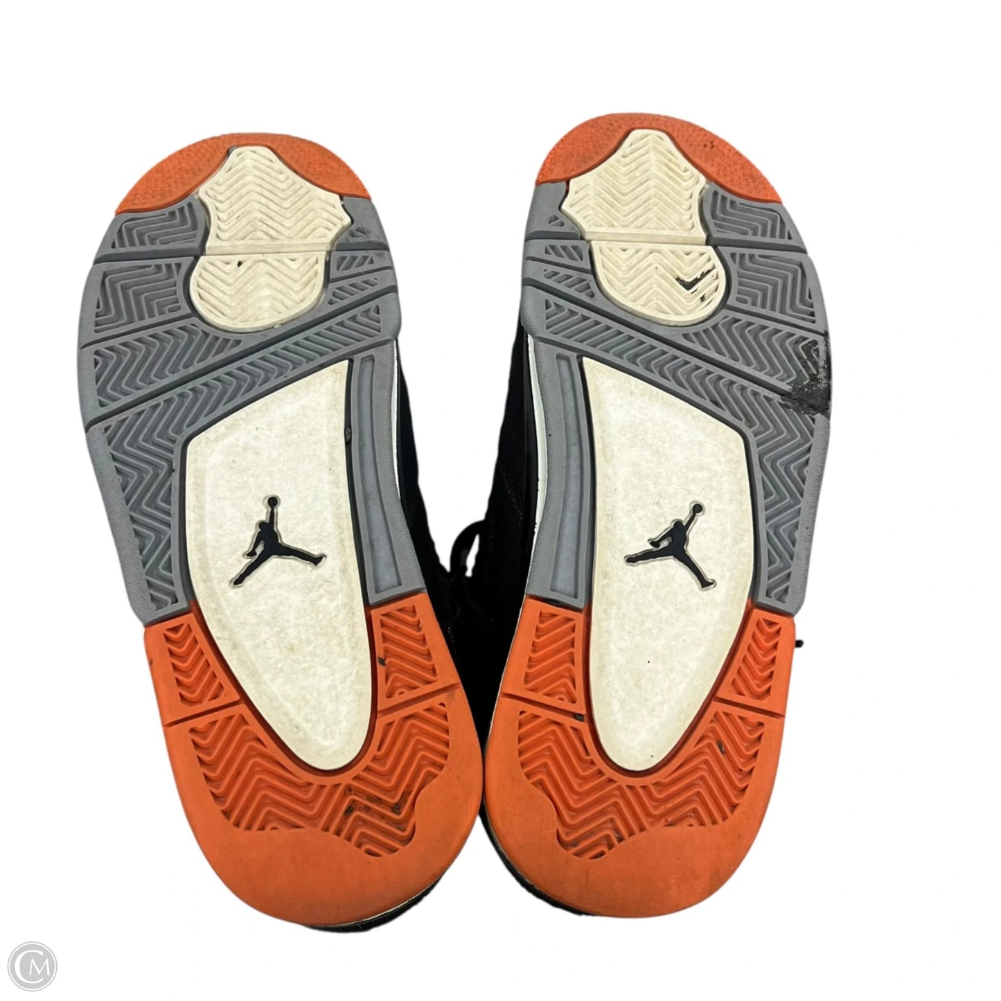 Shoes Luxury Designer By Jordan In Black & Orange, Size: 7