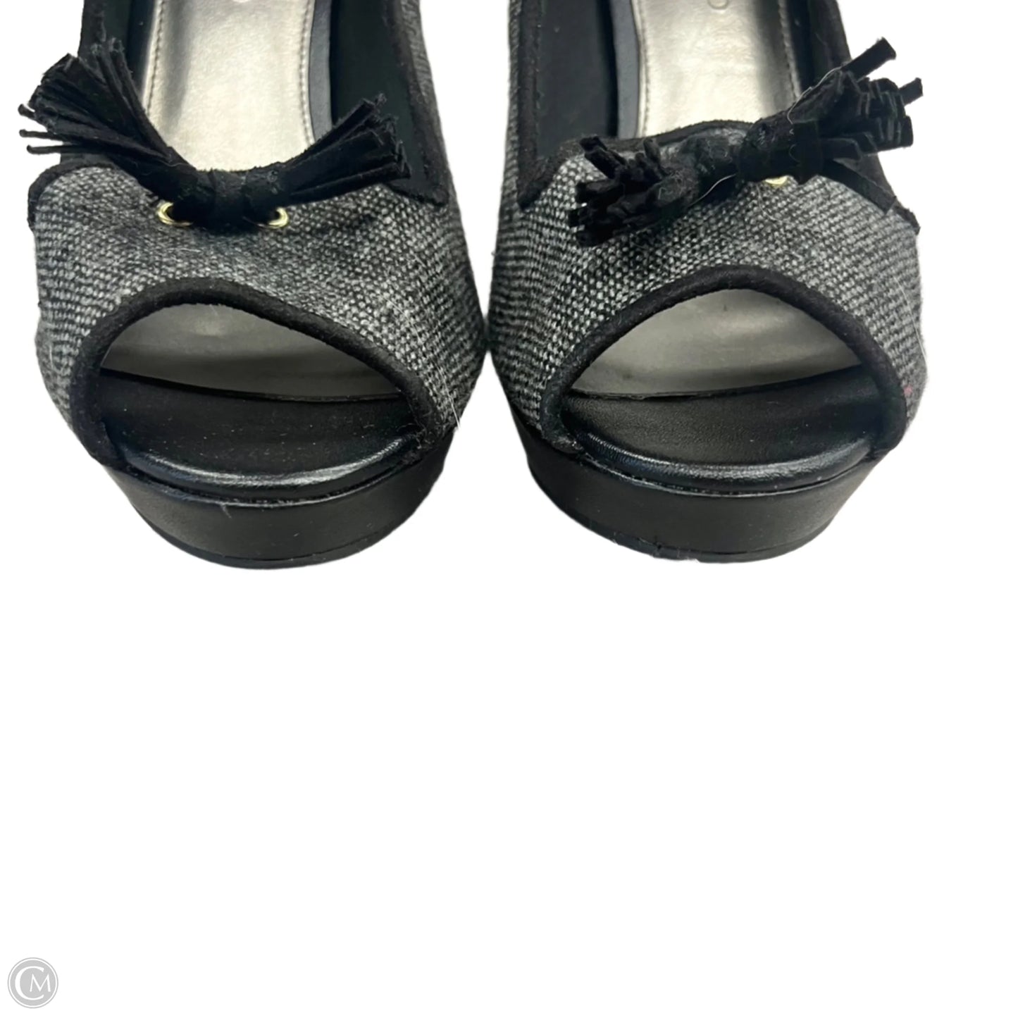 Shoes Heels Stiletto By Christian Siriano In Black & Grey, Size: 7.5