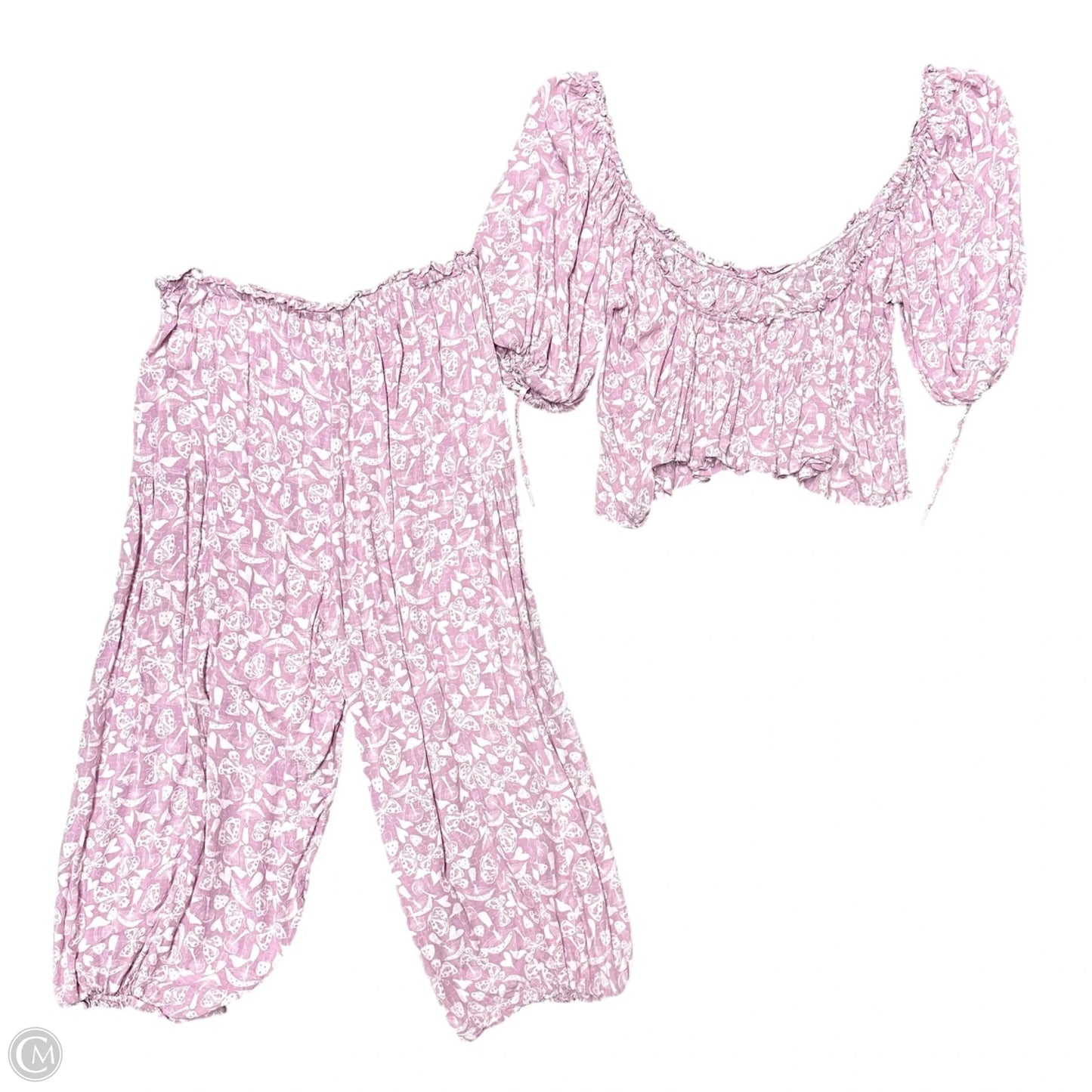 Pants Set 2pc By Free People In Purple, Size: M