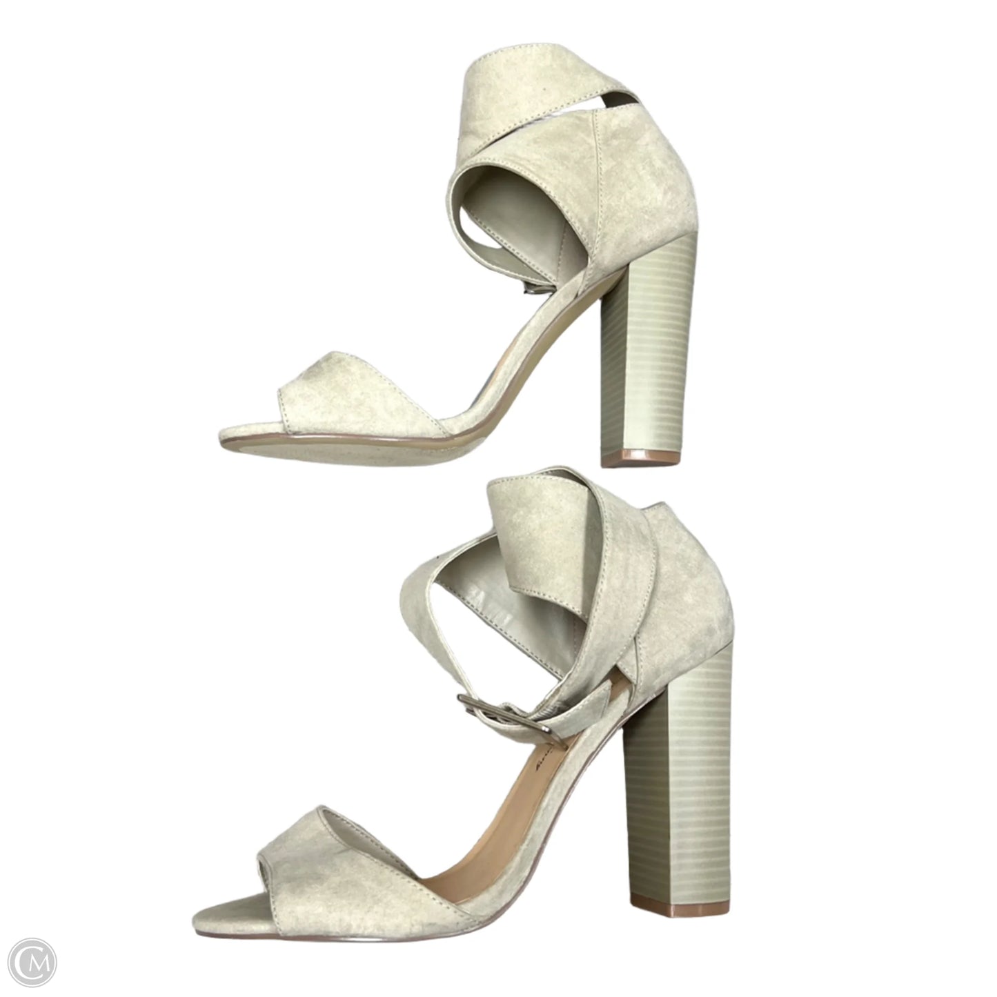 Sandals Heels Block Grey, Size: 10