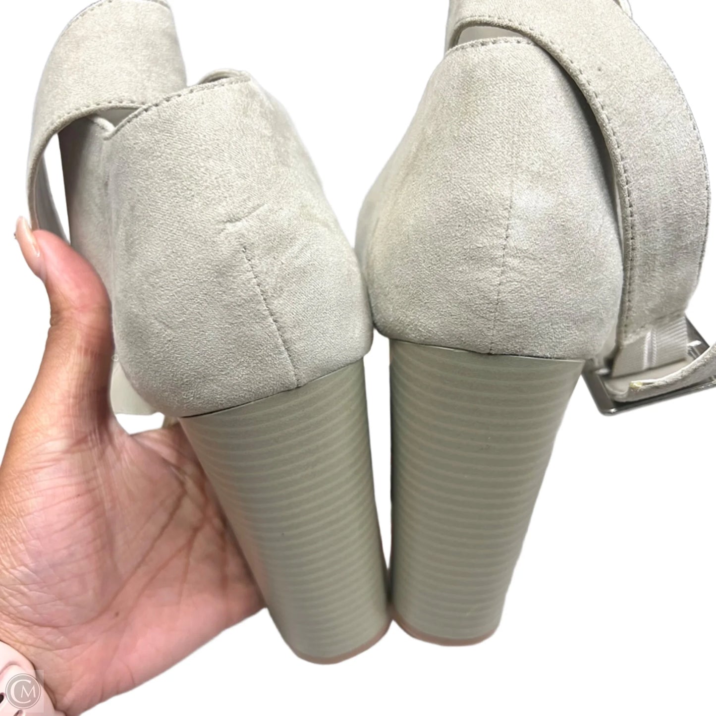Sandals Heels Block Grey, Size: 10