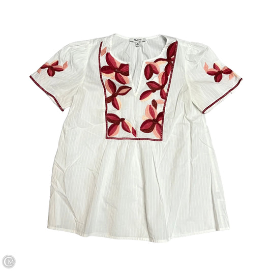 Top Short Sleeve By Madewell In White, Size: Xs