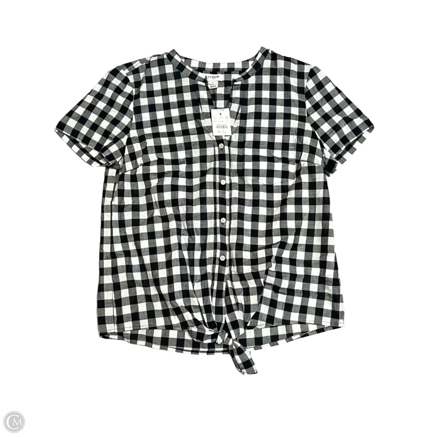 Top Short Sleeve By J. Crew In Black & White, Size: Xs