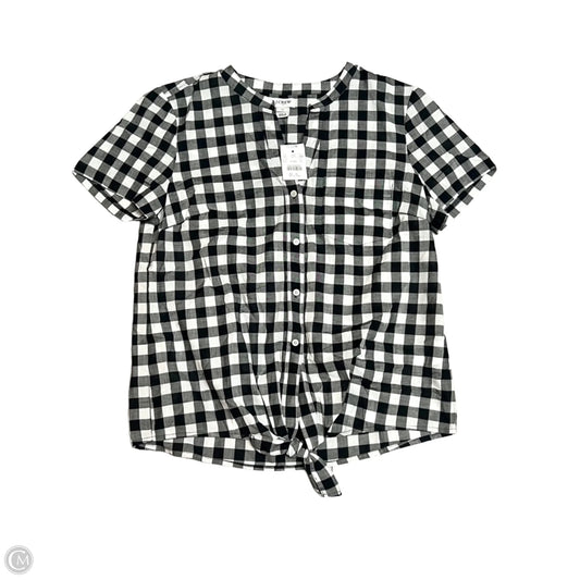 Top Short Sleeve By J. Crew In Black & White, Size: Xs