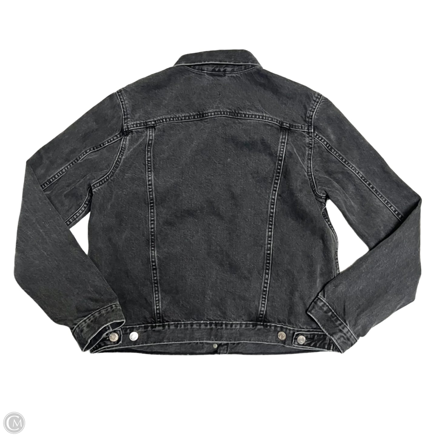 Jacket Denim By Gap In Black, Size: L