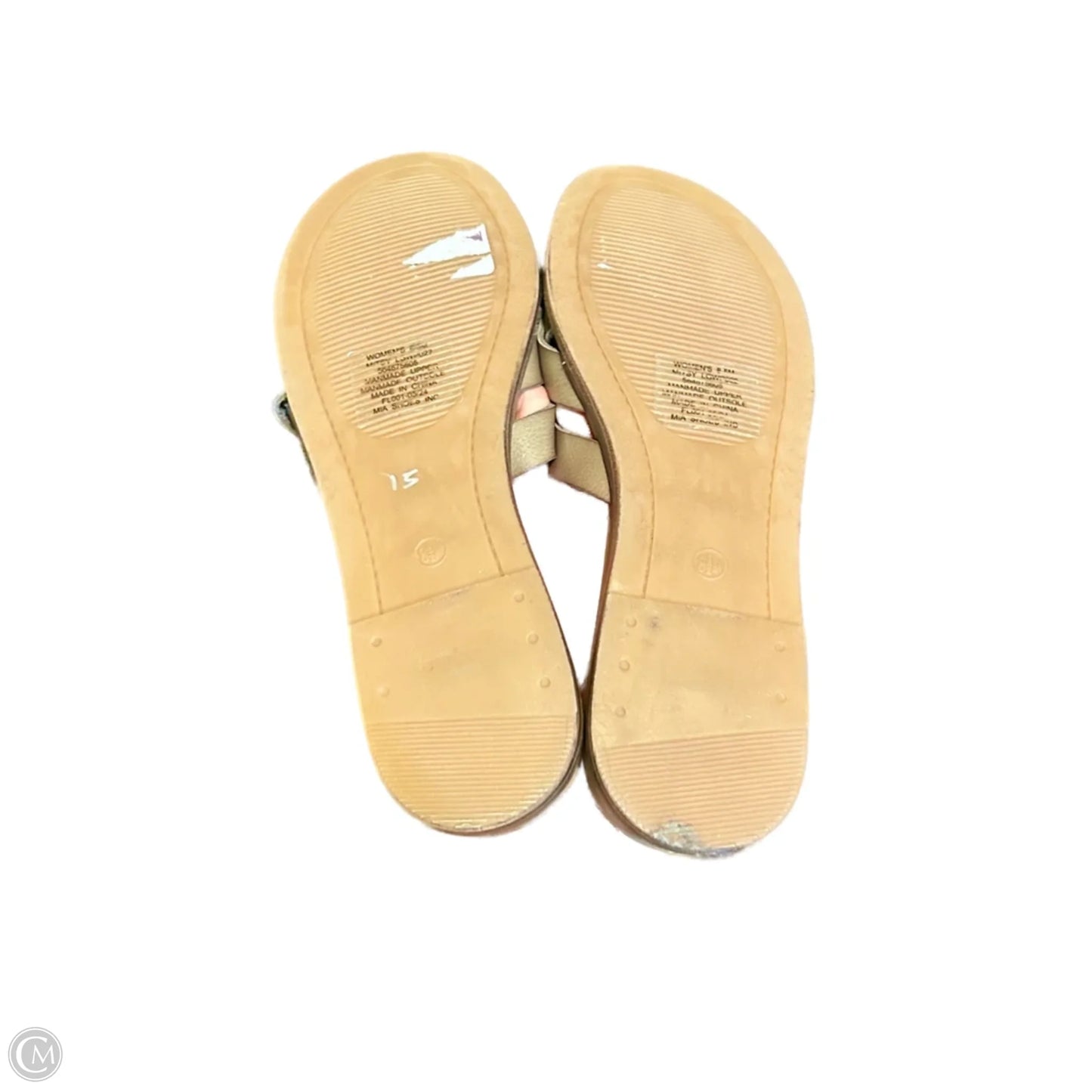 Sandals Flats By Mia In Green, Size: 8.5