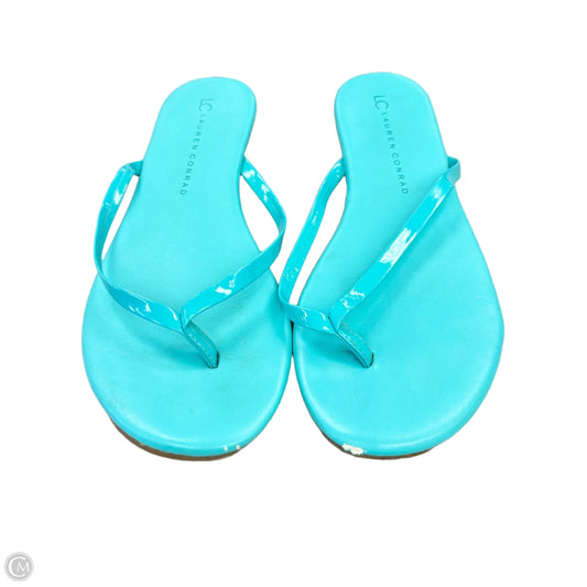 Sandals Flats By Lc Lauren Conrad In Aqua, Size: 8