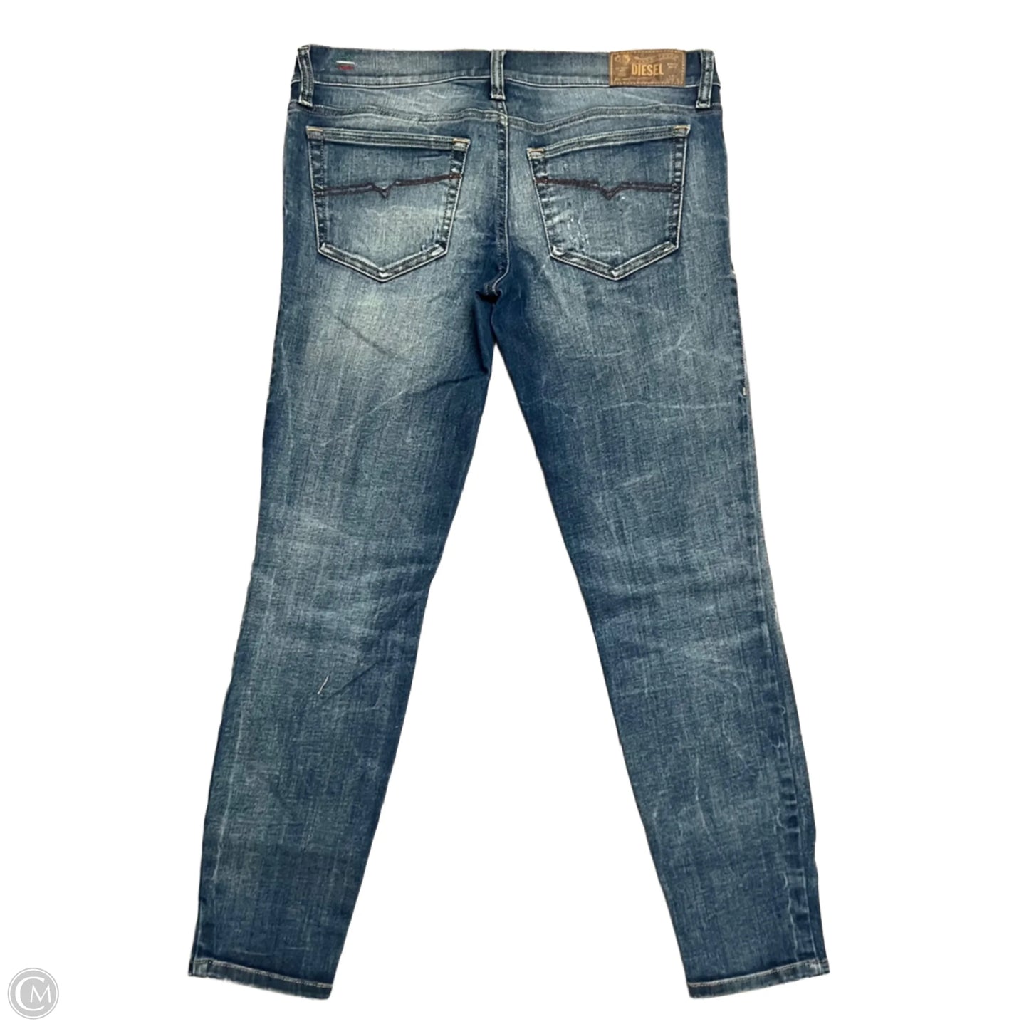Jeans Skinny By Diesel In Blue, Size: 8