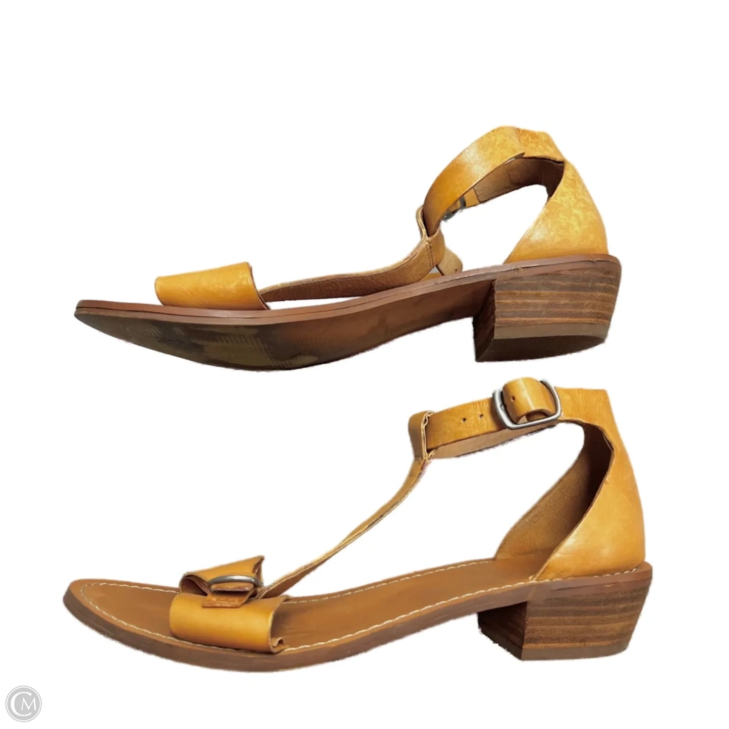 Sandals Heels Block By Madewell In Tan, Size: 7