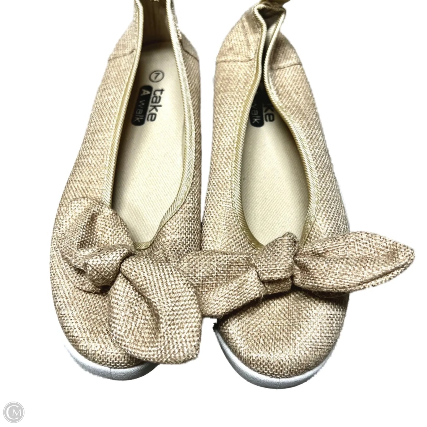Shoes Flats In Beige, Size: 7
