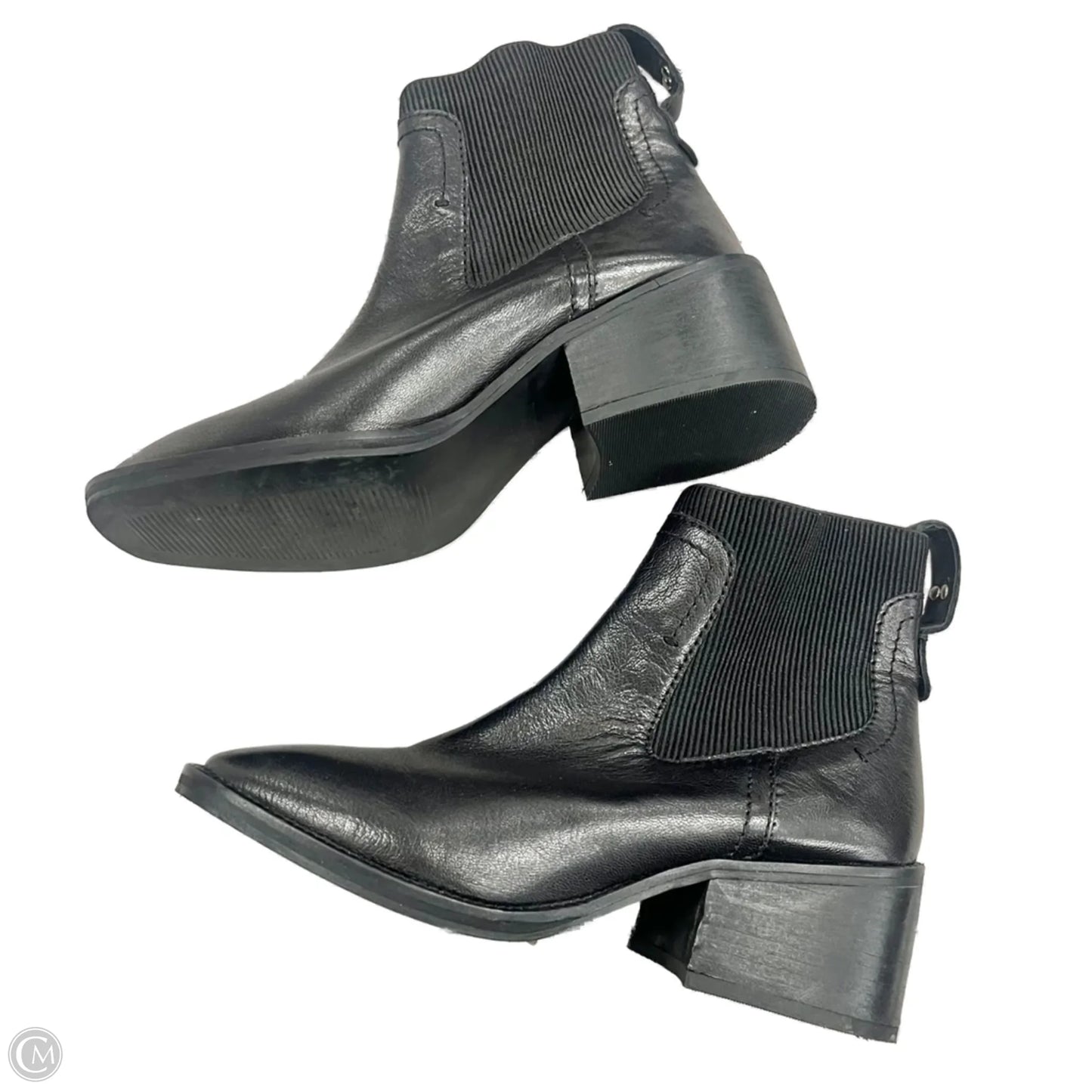 Boots Ankle Heels By Asra In Black, Size: 8.5