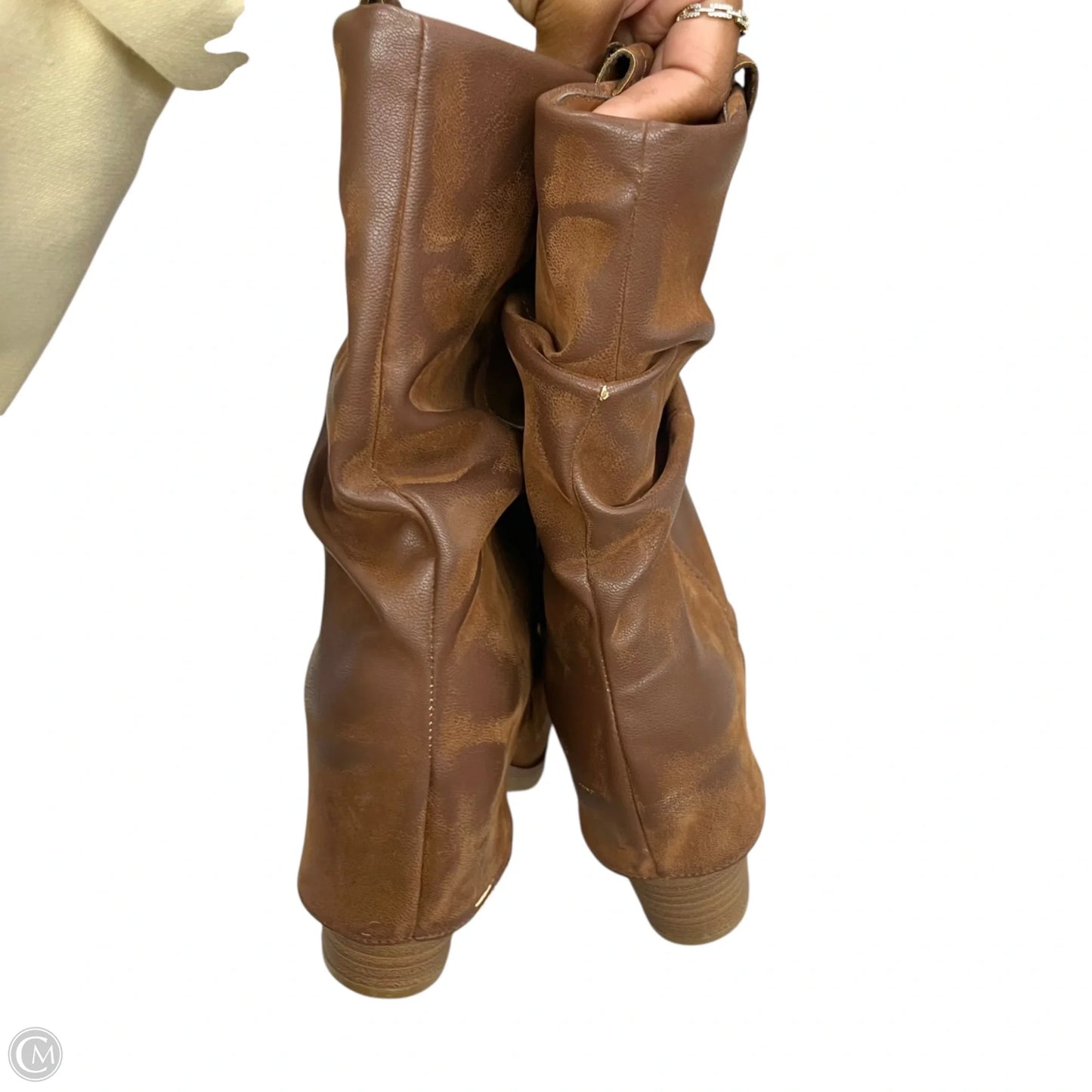 Boots Mid-calf Heels By Mia In Brown, Size: 7