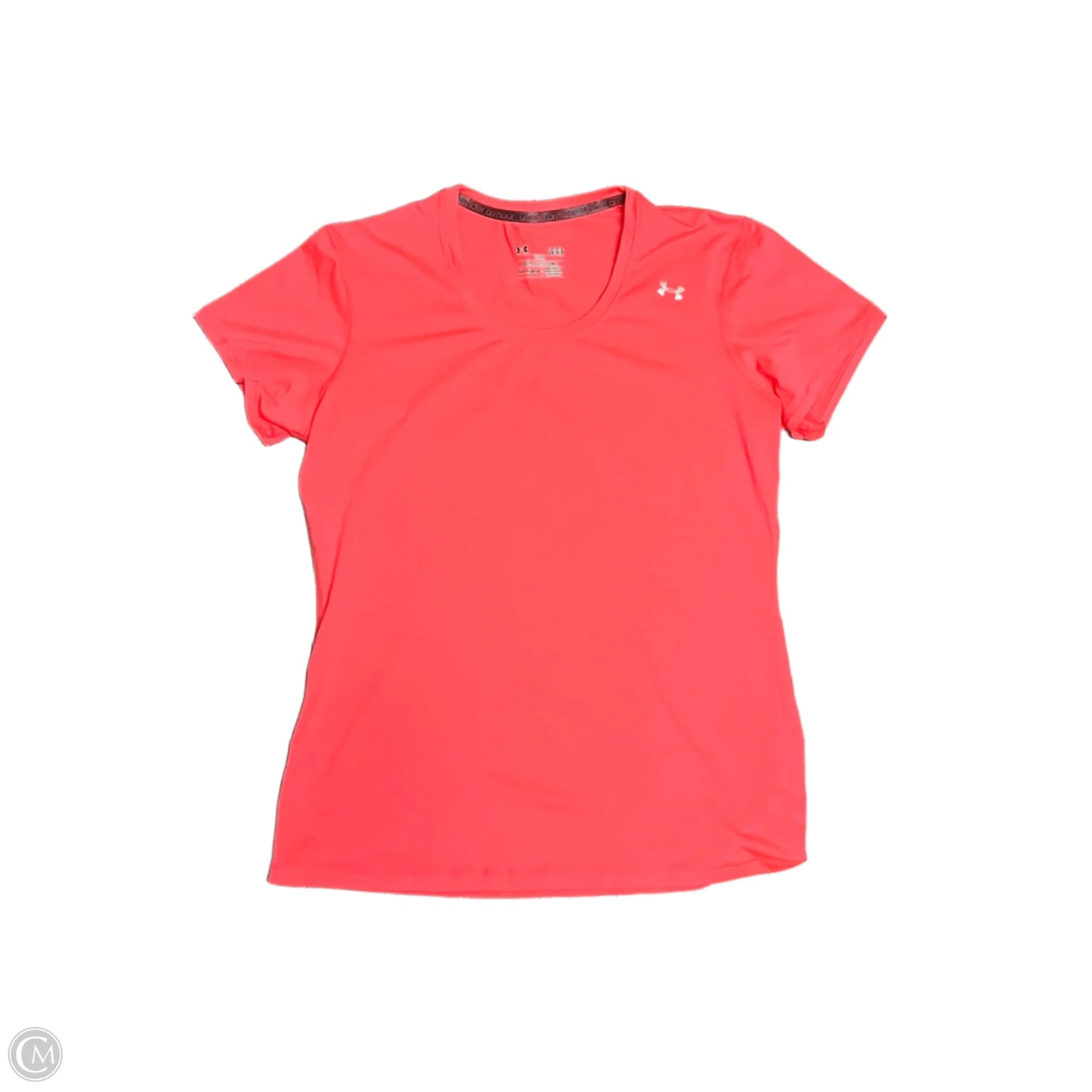 Athletic Top Short Sleeve By Under Armour In Orange, Size: L