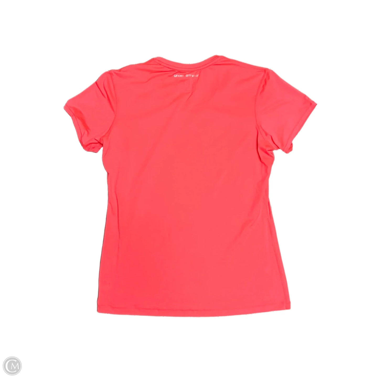 Athletic Top Short Sleeve By Under Armour In Orange, Size: L