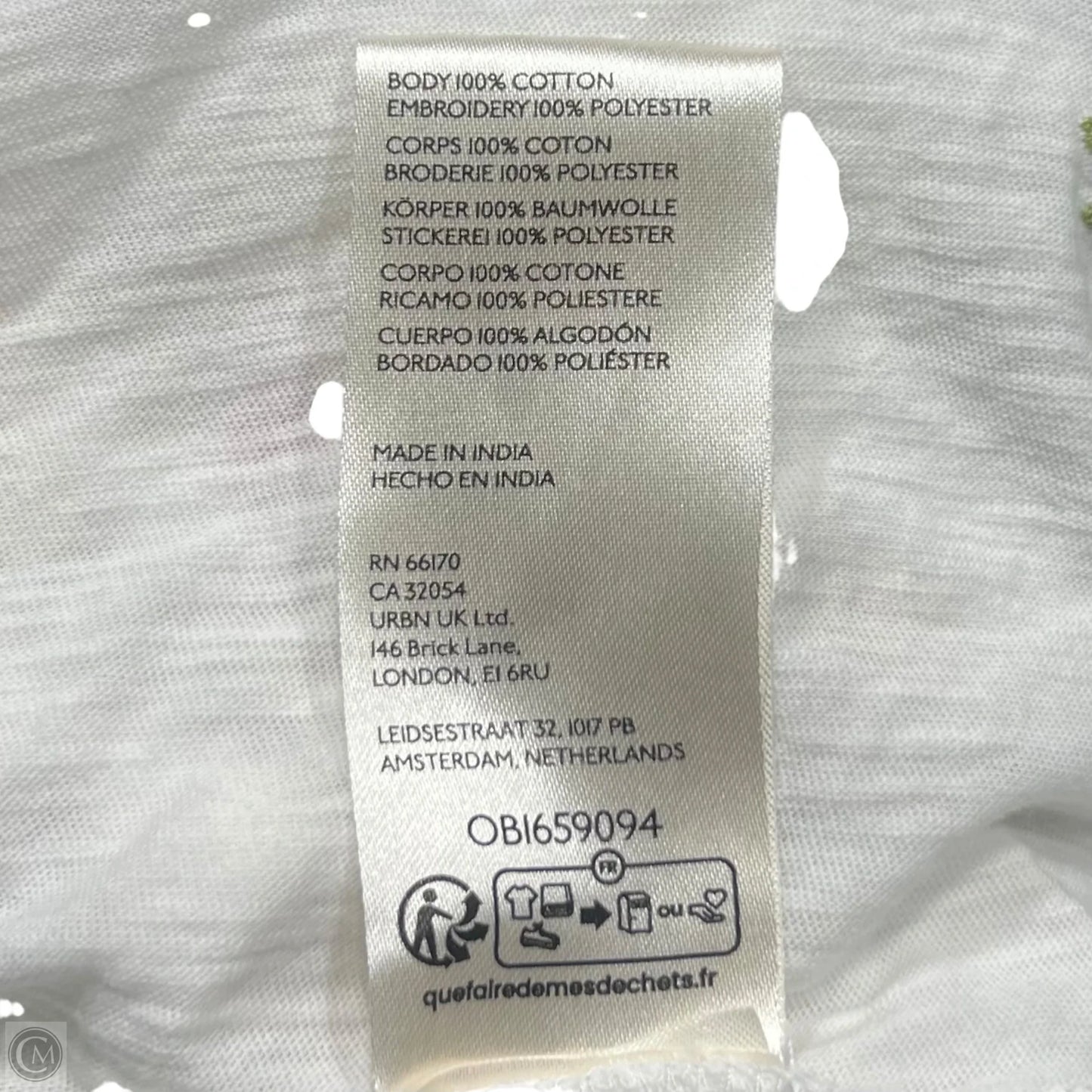 Top Sleeveless By Anthropologie In Green & White, Size: L