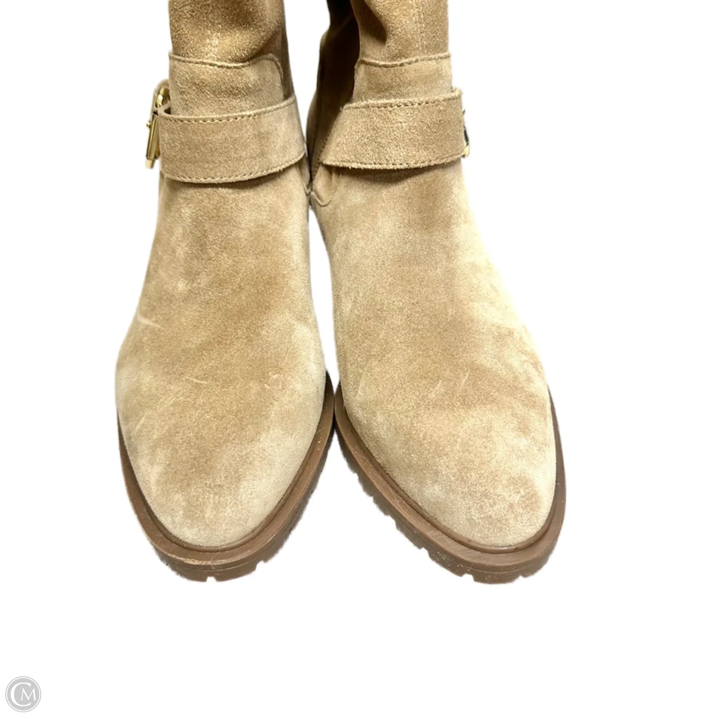 Boots Mid-calf Heels By Nordstrom In Brown & Cream, Size: 5