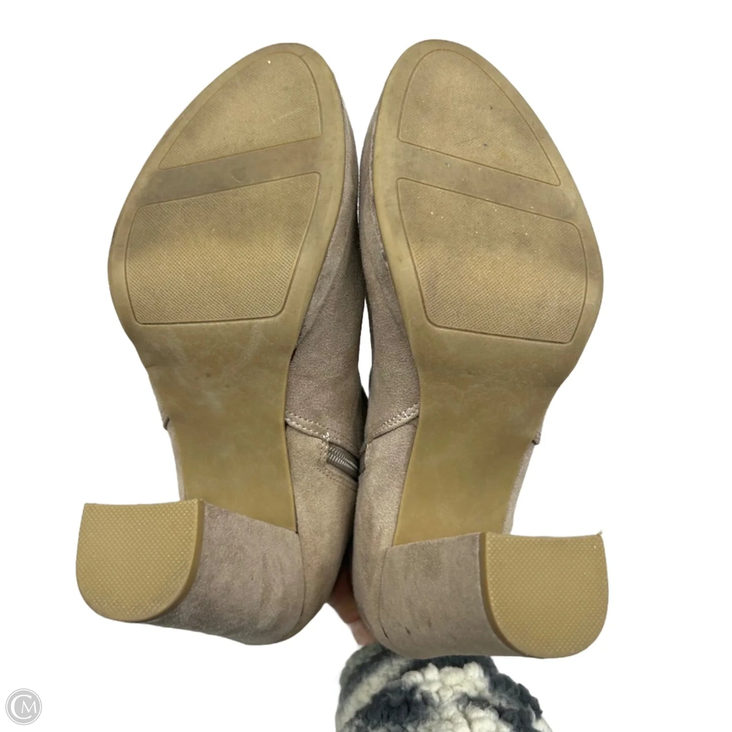 Boots Ankle Heels By Lauren Conrad In Taupe, Size: 8.5