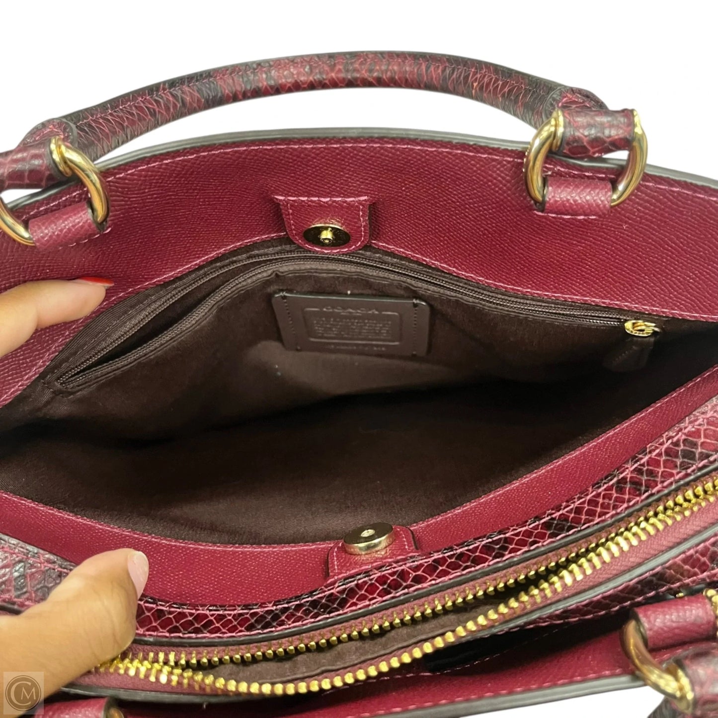 Handbag Designer By Coach, Size: Medium