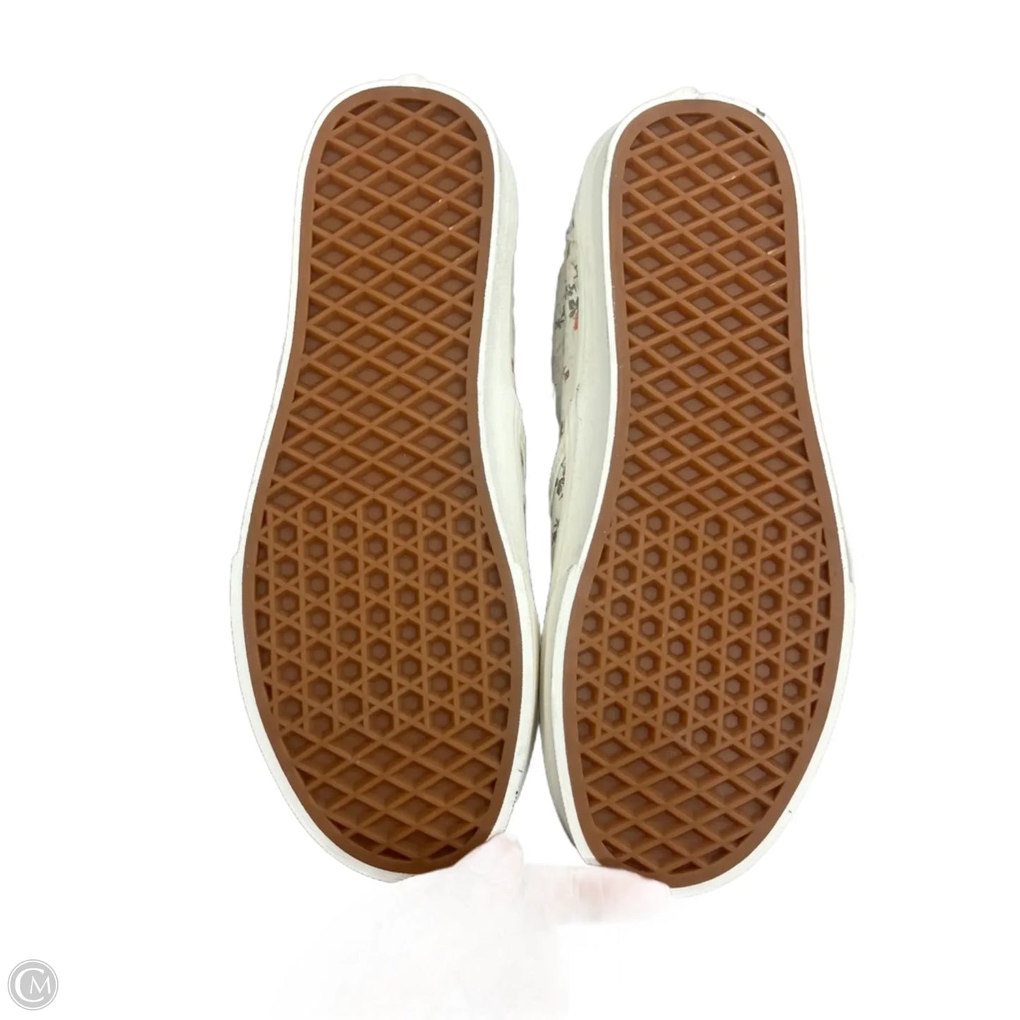 Shoes Sneakers By Vans In White & Yellow, Size: 7