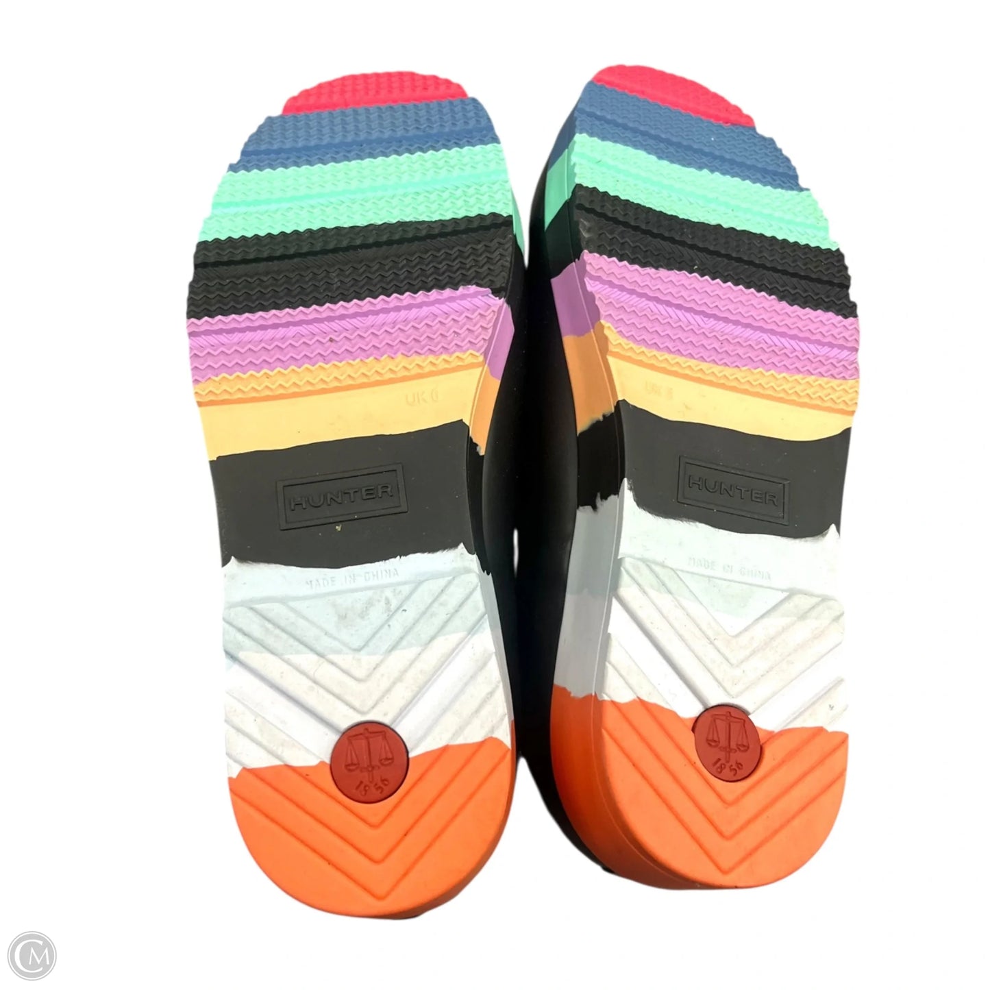 Boots Rain By Hunter In Black & Blue, Size: 8