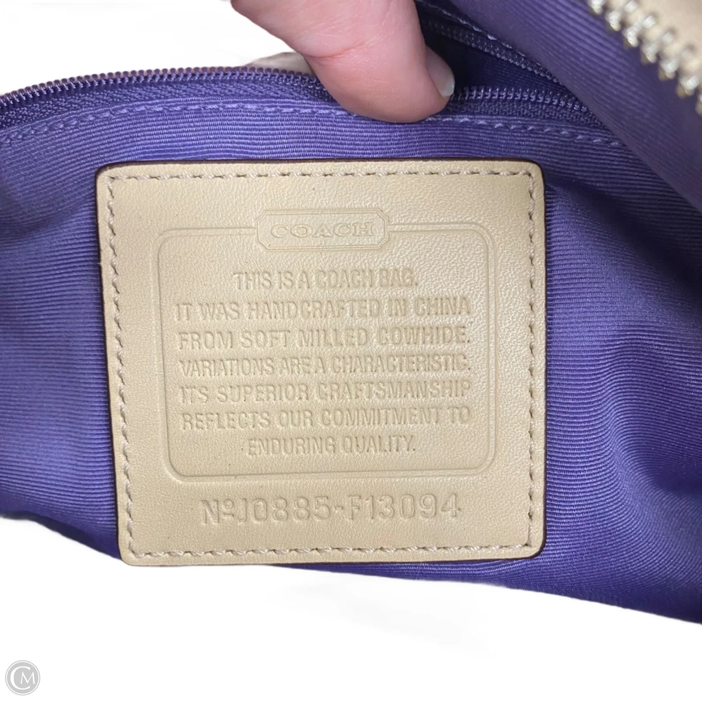 Handbag Designer By Coach, Size: Large