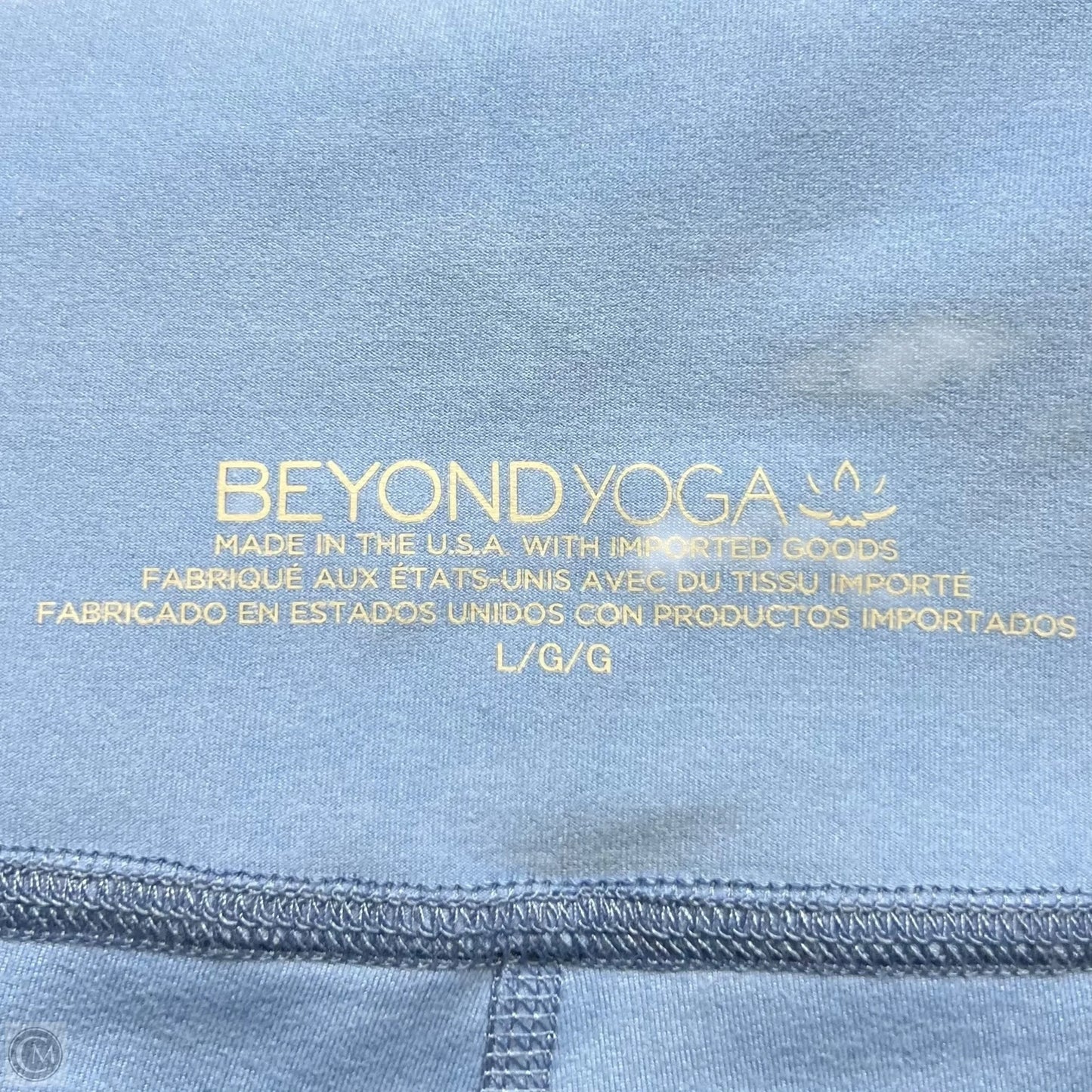 Athletic Leggings By Beyond Yoga In Blue, Size: L