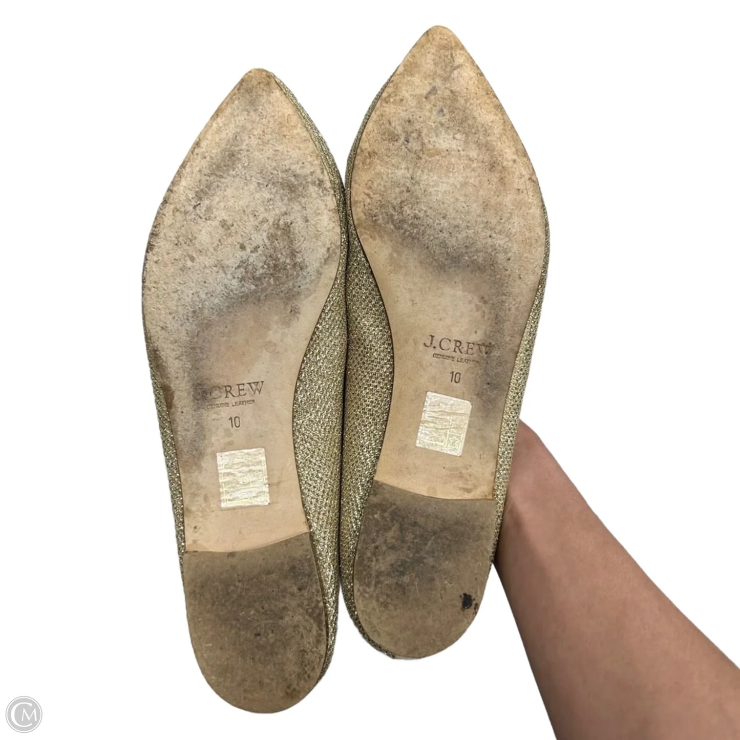 Shoes Flats By J. Crew In Gold, Size: 10