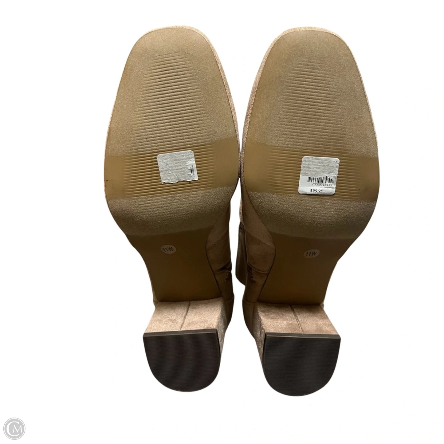 Boots Ankle Heels By Lane Bryant In Taupe, Size: 11