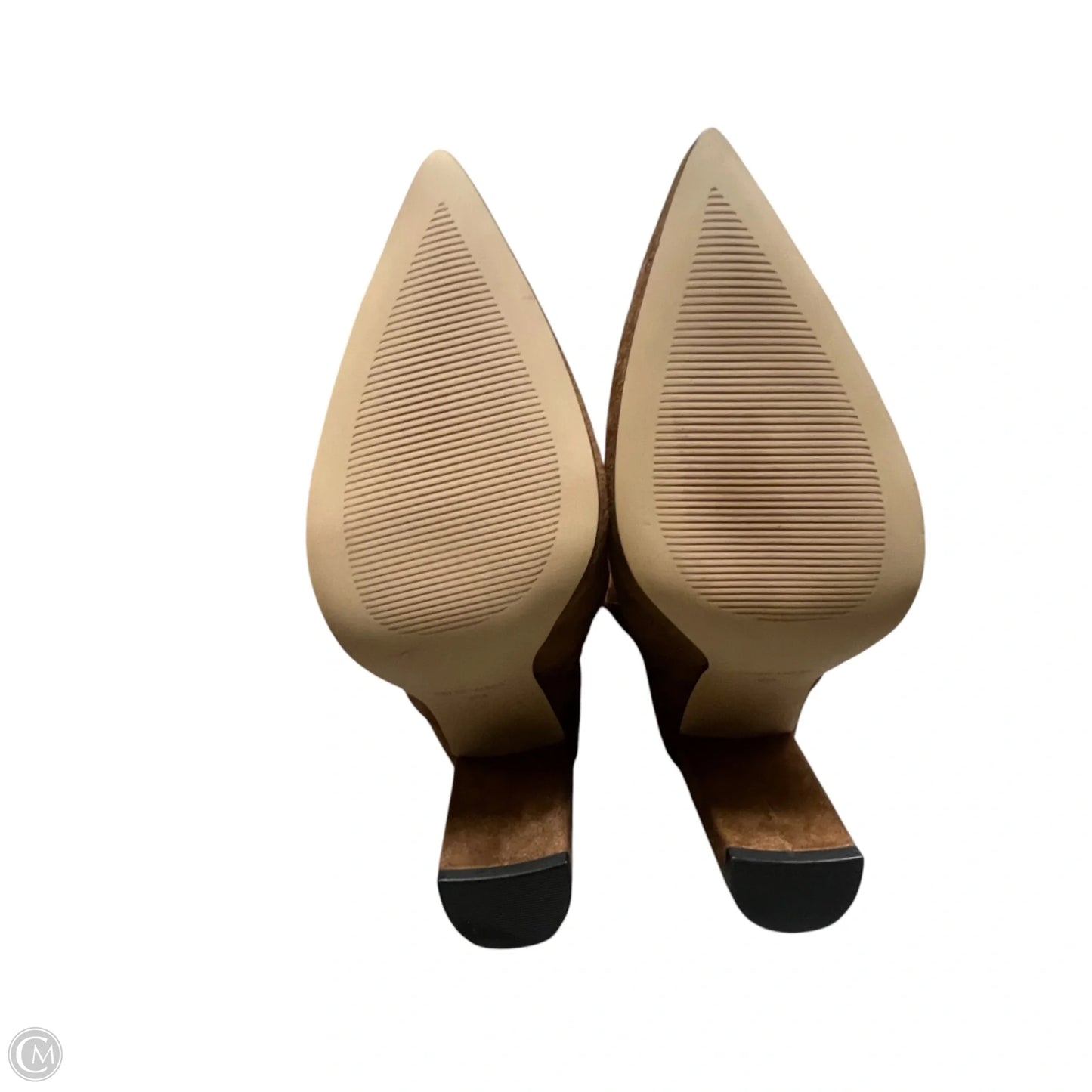 Boots Knee Heels By Nine West In Brown, Size: 8