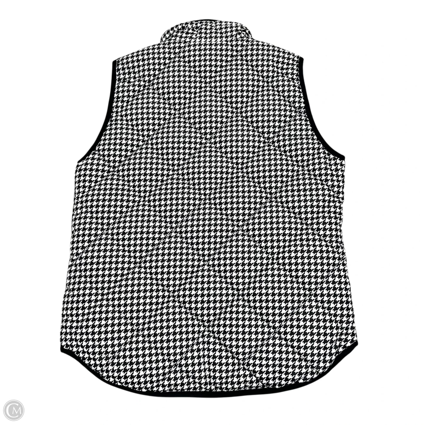 Vest Puffer & Quilted By J. Crew In Black & White, Size: S