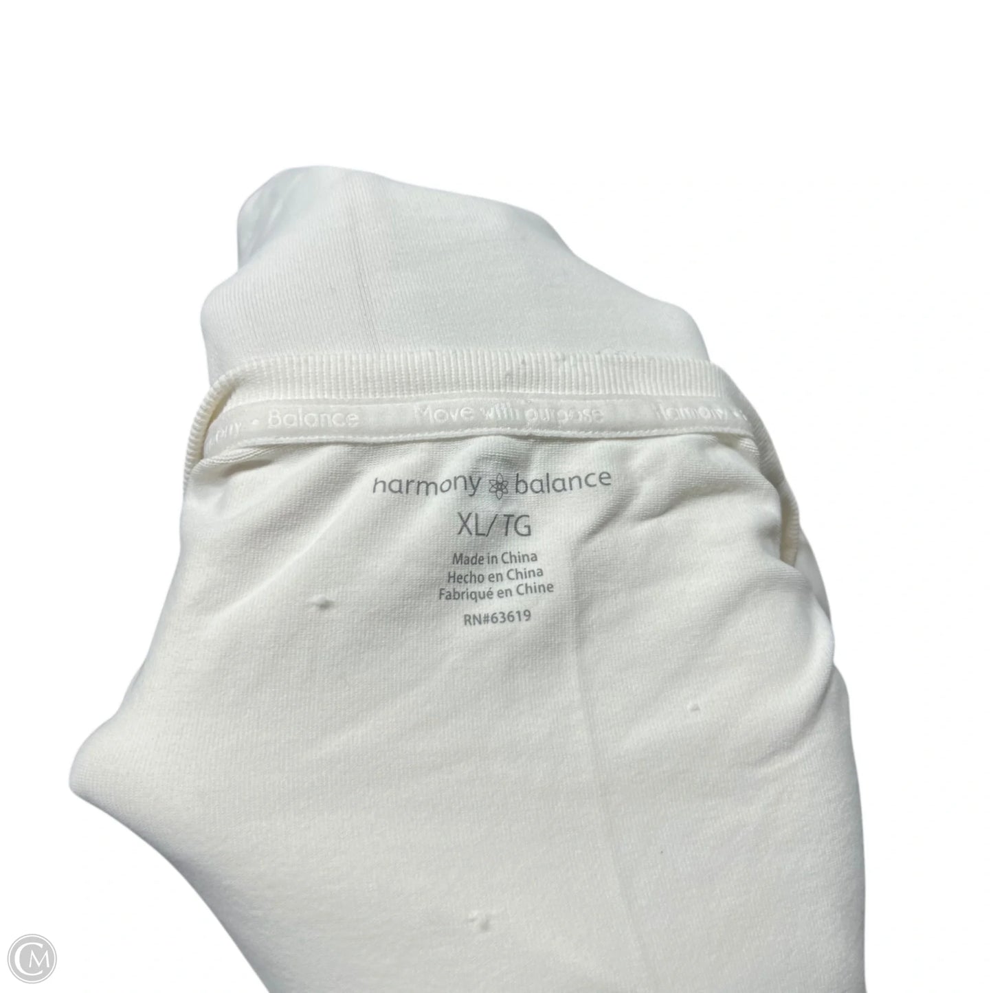 Top Long Sleeve By Harmony & Balance In Cream, Size: Xl