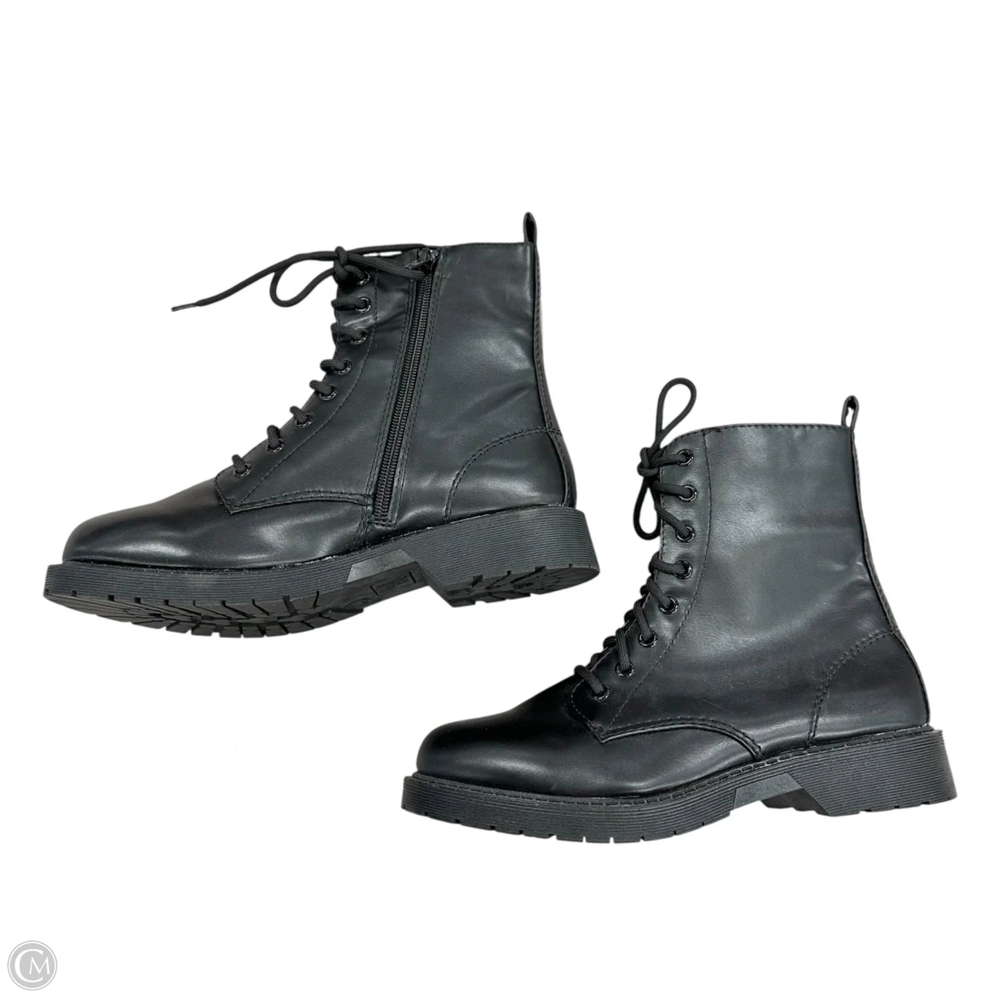 Boots Combat By Time And Tru In Black, Size: 8