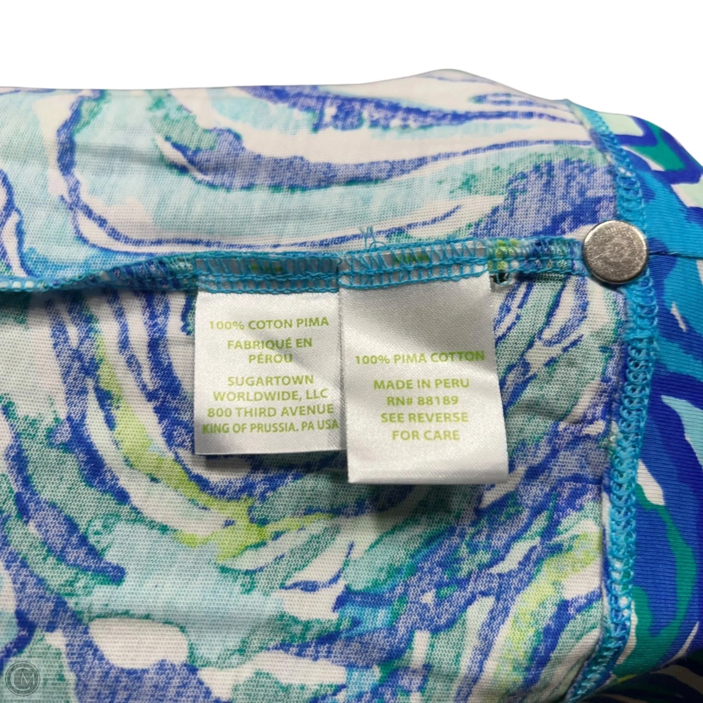 Dress Designer By Lilly Pulitzer In Blue & Green, Size: S