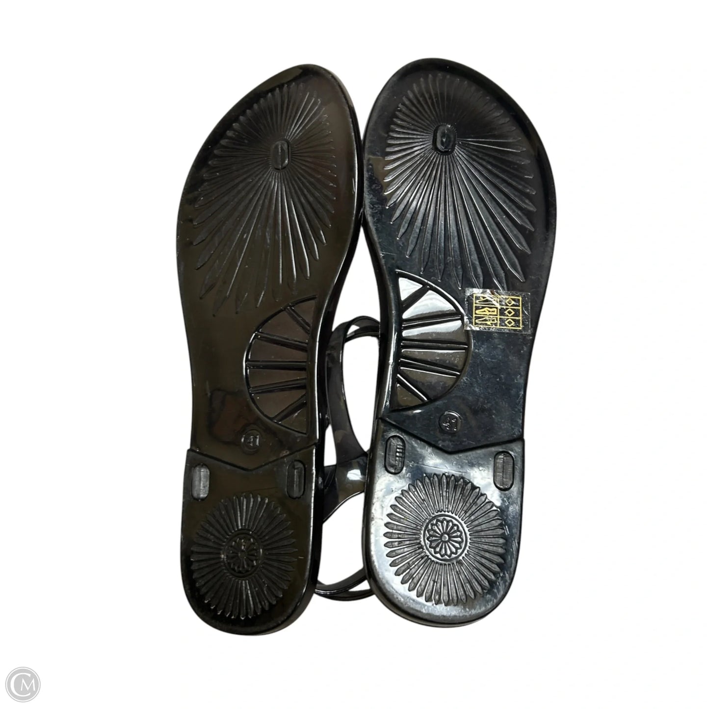 Sandals Flats By Yolveit In Black, Size: 10.5