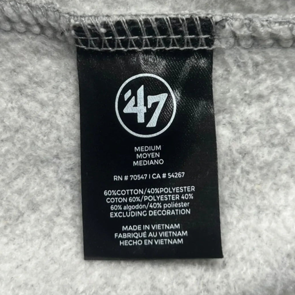 Athletic Sweatshirt Collar By 47 In Grey, Size: M