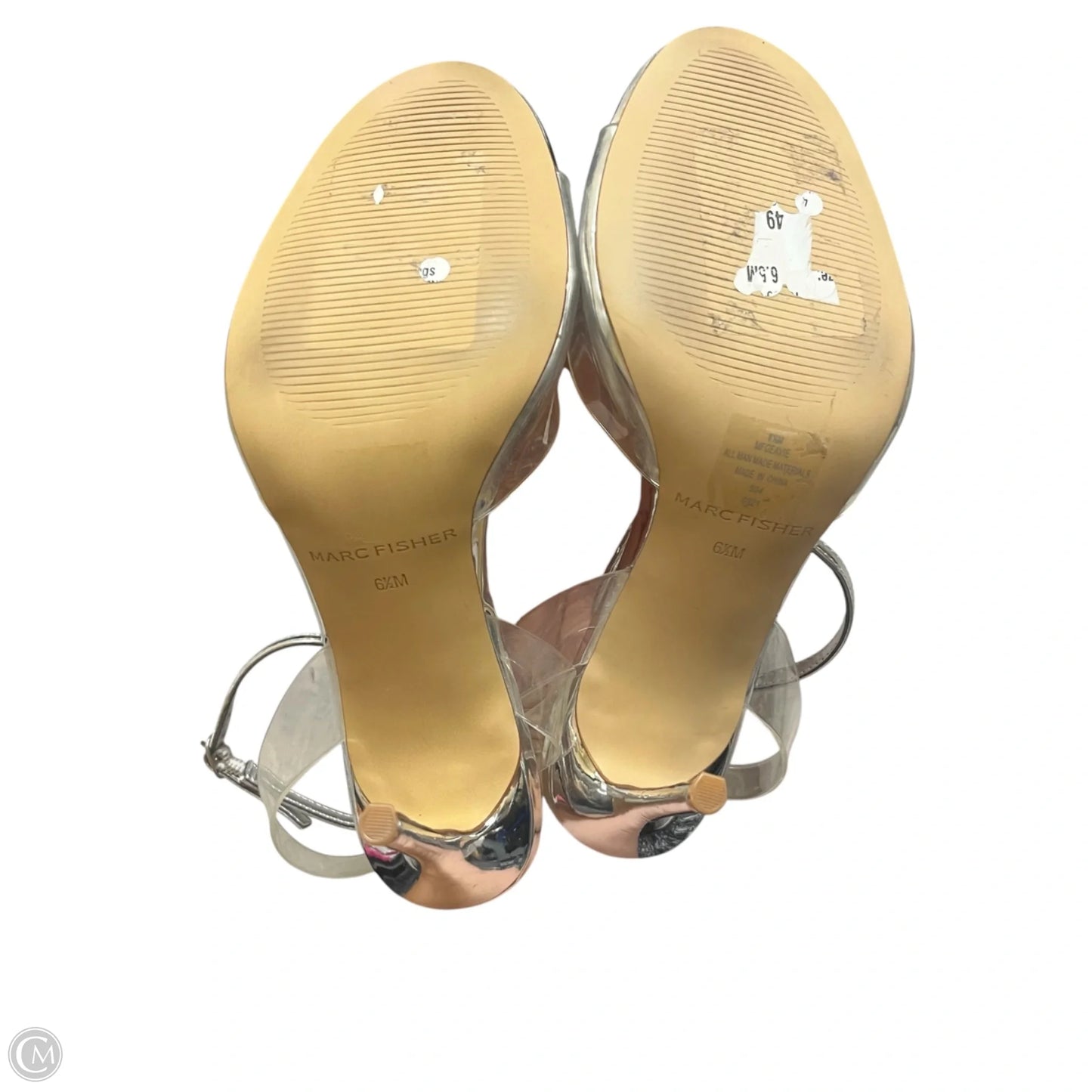 Shoes Heels Stiletto By Marc Fisher In Silver, Size: 6.5