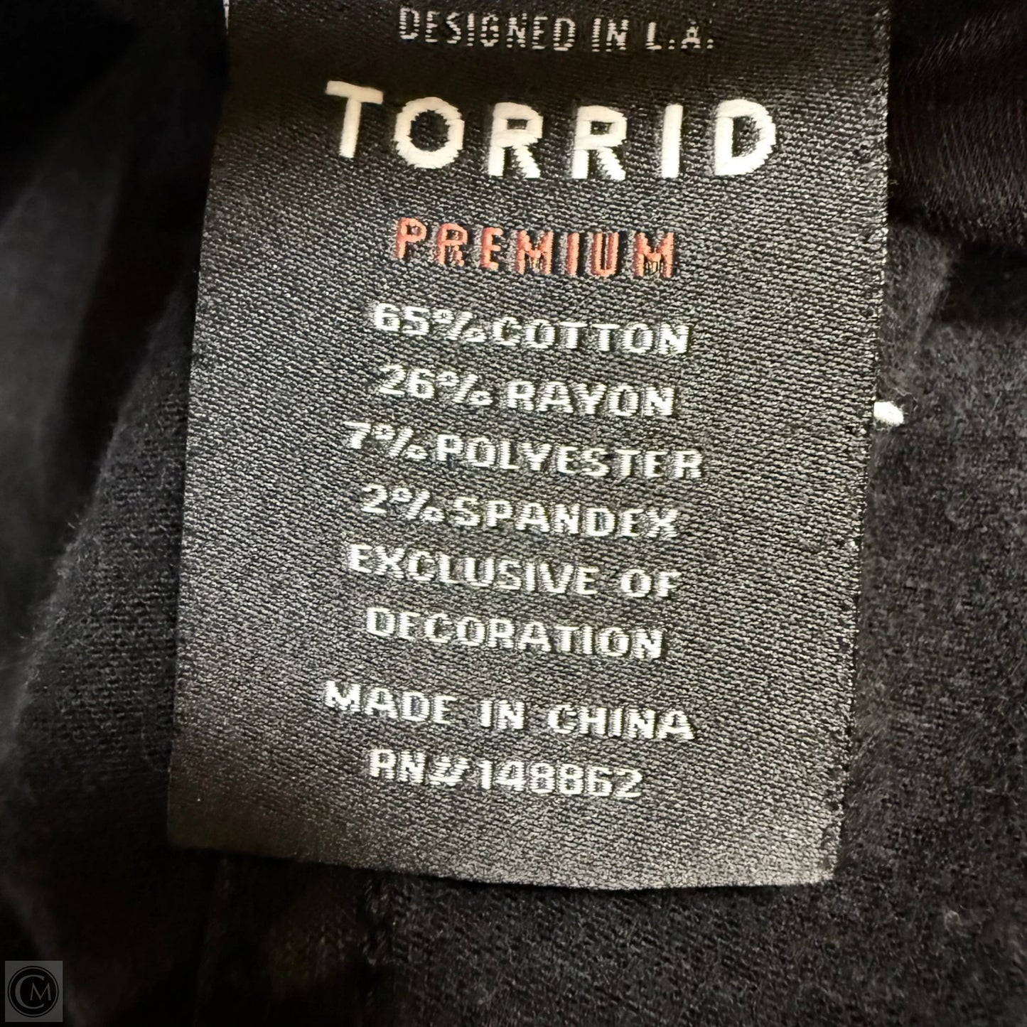 Jeans Skinny By Torrid In Black Denim, Size: 24