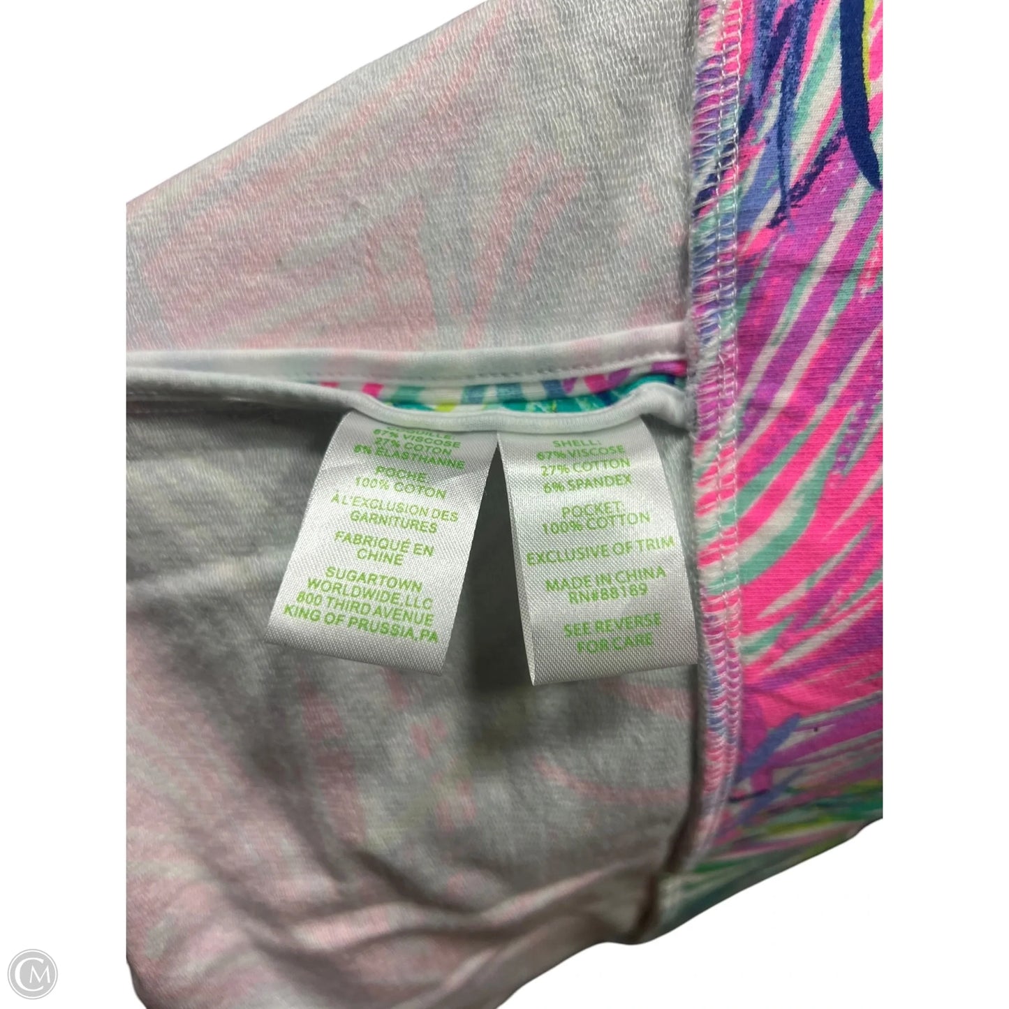 Jacket Designer By Lilly Pulitzer In Green & Pink, Size: L