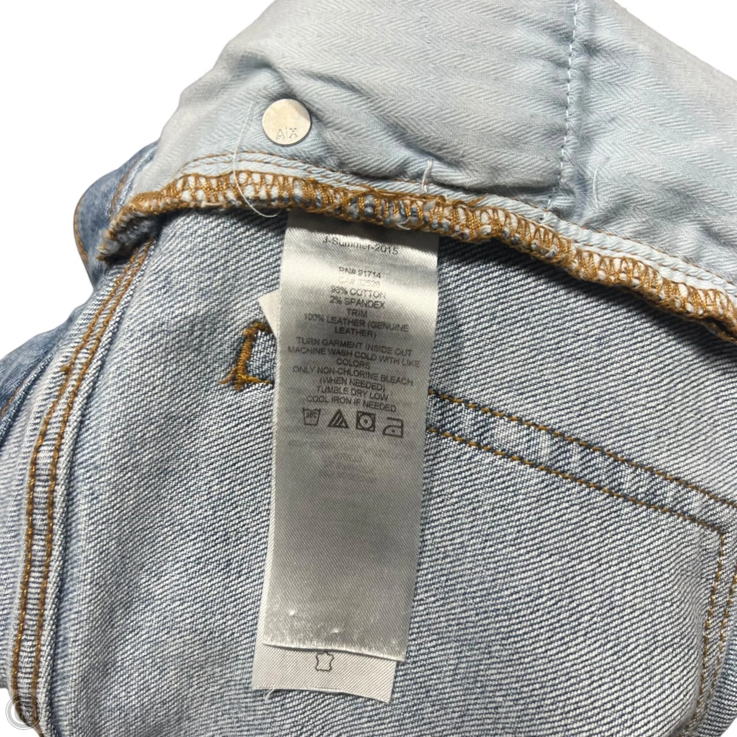 Jeans Straight By Armani Exchange In Blue Denim, Size: 0