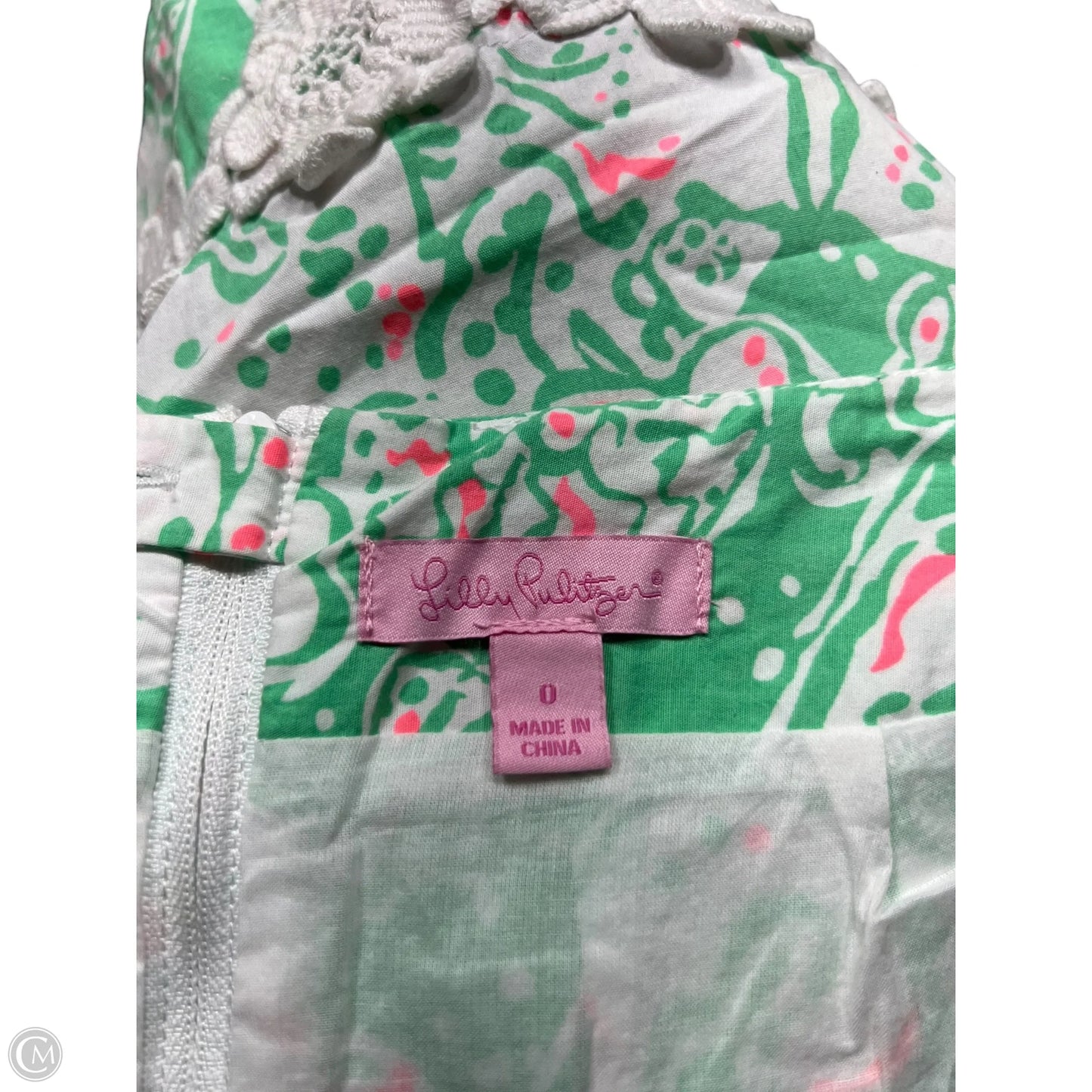 Skirt Designer By Lilly Pulitzer In Green & White, Size: Xs