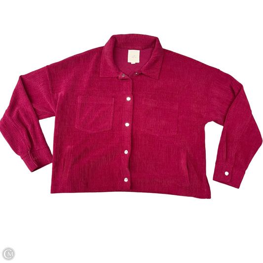 Jacket Denim By Thread And Supply In Pink, Size: M
