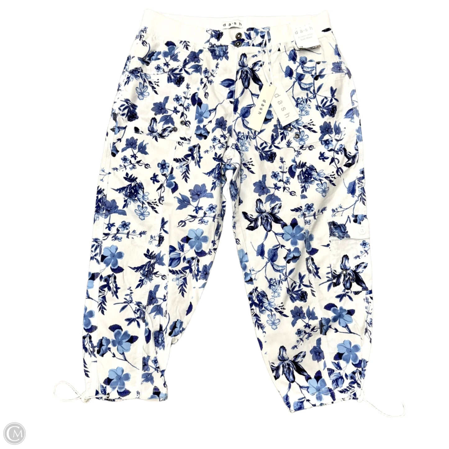 Capris By Dash In Blue & White, Size: M