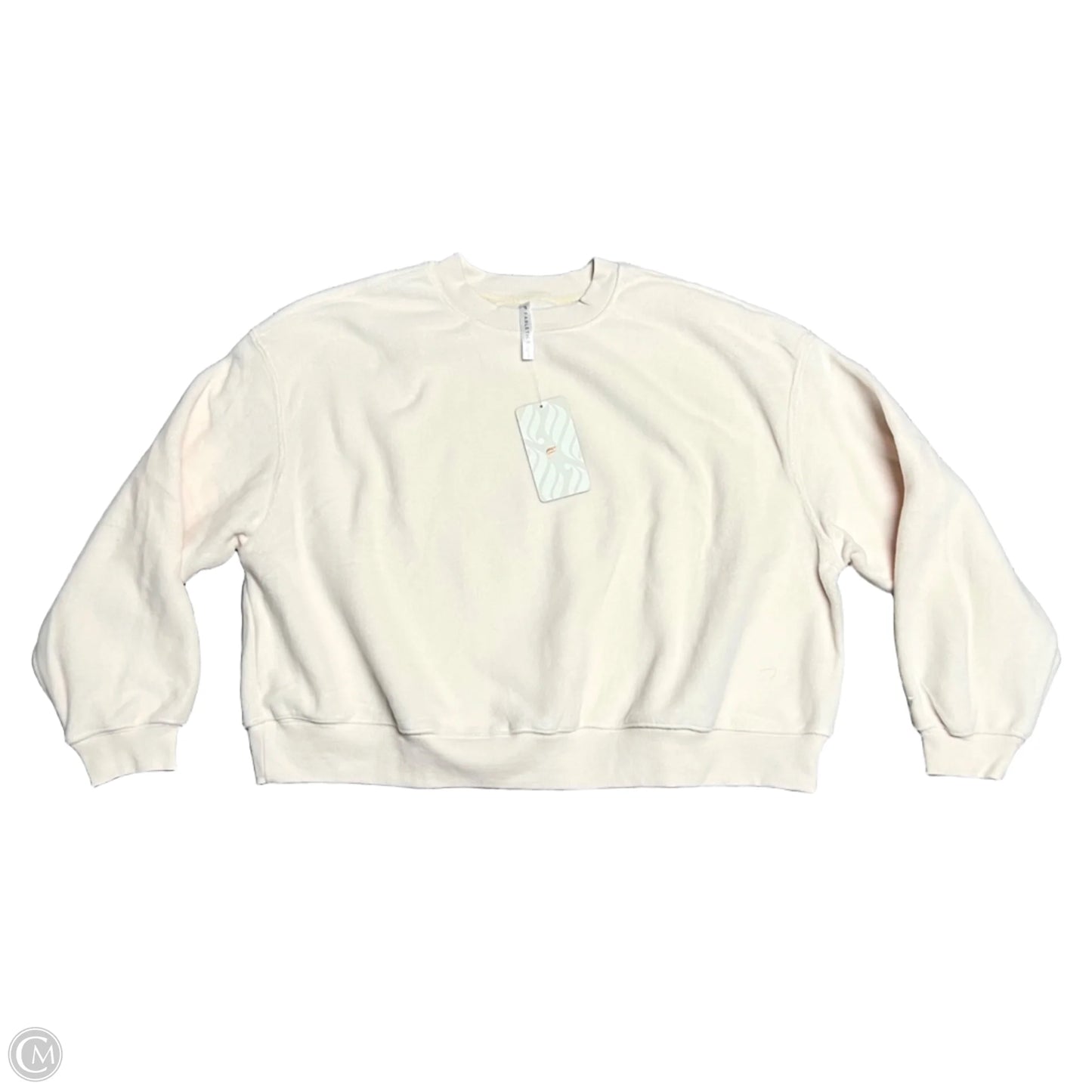 Sweatshirt Crewneck By Fabletics In Cream, Size: Xl